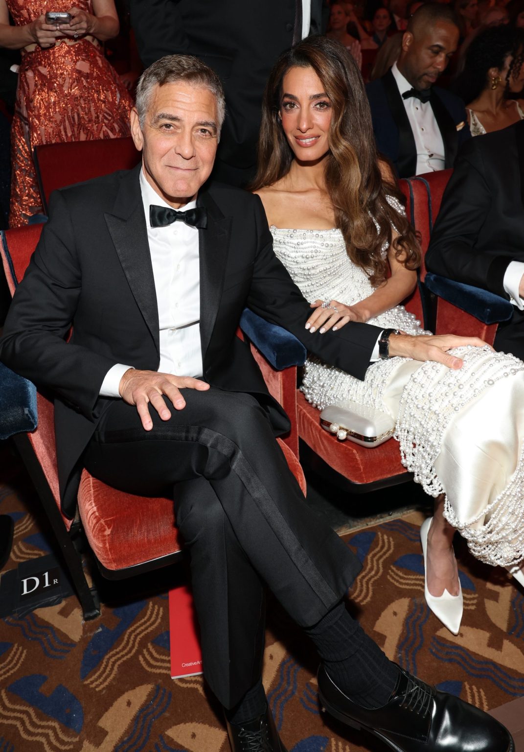 NEW YORK, NEW YORK - JUNE 08: (L-R) George Clooney and Amal Clooney attend The 78th Annual Tony Awards at Radio City Music Hall on June 08, 2025 in New York City. (Photo by Kevin Mazur/Getty Images for Tony Awards Productions)