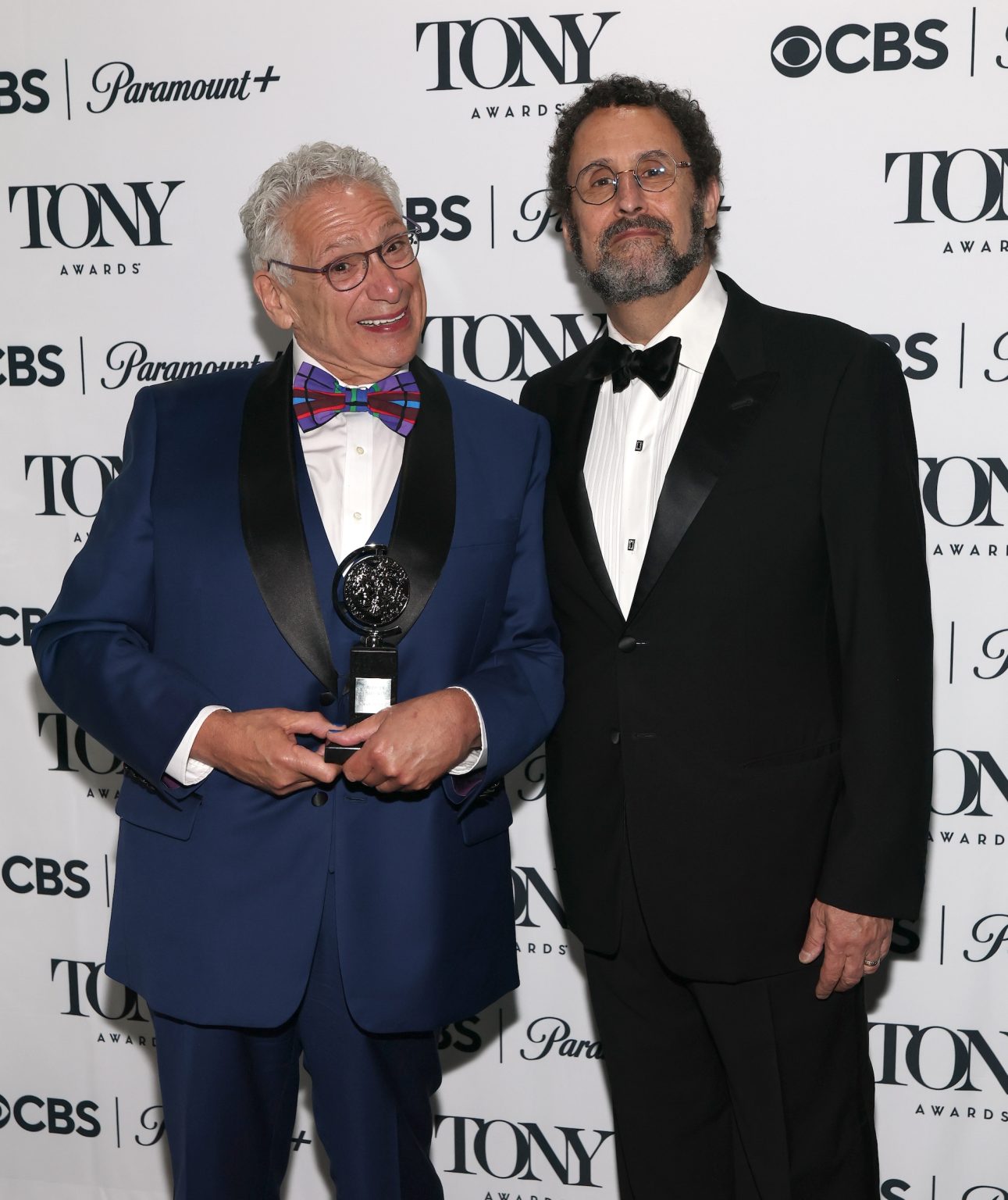 NEW YORK, NEW YORK - JUNE 08: (L-R) Harvey Fierstein and Tony Kushner attend The 78th Annual Tony Awards at Radio City Music Hall on June 08, 2025 in New York City. (Photo by Kevin Mazur/Getty Images for Tony Awards Productions)