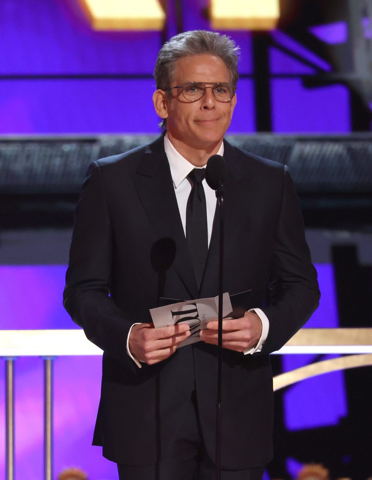 NEW YORK, NEW YORK - JUNE 08: Ben Stiller speaks onstage during The 78th Annual Tony Awards at Radio City Music Hall on June 08, 2025 in New York City. (Photo by Kevin Mazur/Getty Images for Tony Awards Productions)