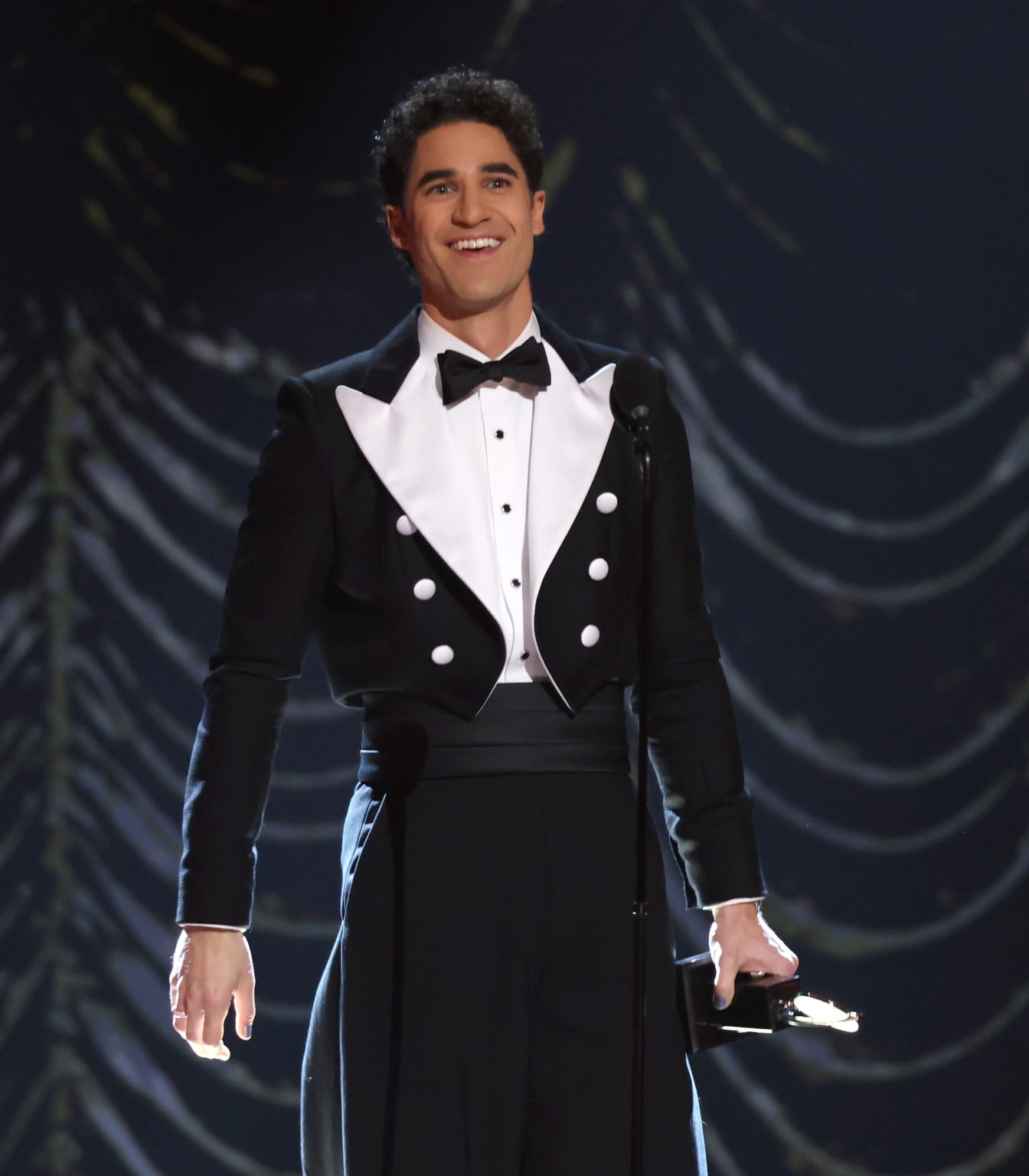 NEW YORK, NEW YORK - JUNE 08: Darren Criss accepts the Best Performance by an Actor in a Leading Role in a Musical award for "Maybe Happy Ending" onstage during The 78th Annual Tony Awards at Radio City Music Hall on June 08, 2025 in New York City. (Photo by Kevin Mazur/Getty Images for Tony Awards Productions)