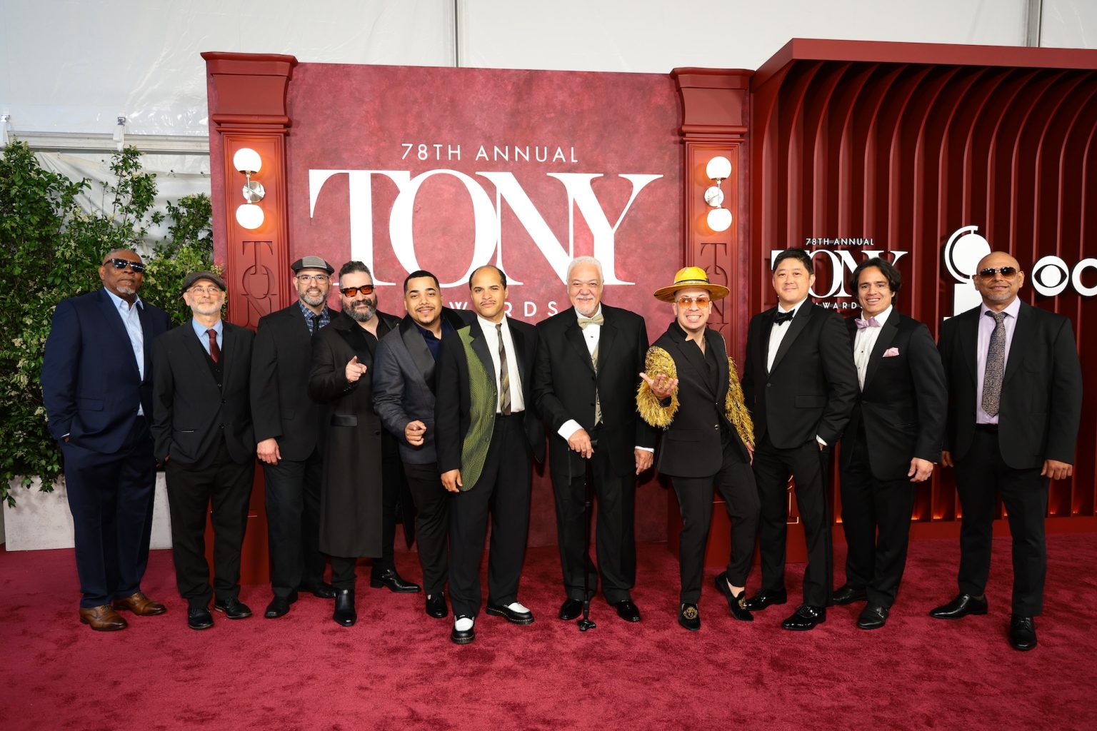 NEW YORK, NEW YORK - JUNE 08: (L-R) Román Diaz, Gustavo Schartz, Javier Días, Hery Paz, Jesus Ricardo, Leonardo Reyna, David Oquendo, Renesito Avich, Marco Paguia, Eddie Venegas and Mauricio Herrera attend The 78th Annual Tony Awards at Radio City Music Hall on June 08, 2025 in New York City. (Photo by Dimitrios Kambouris/Getty Images for Tony Awards Productions)