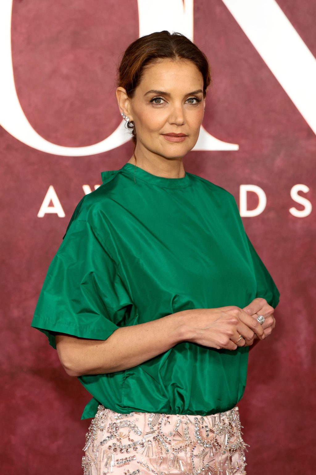 NEW YORK, NEW YORK - JUNE 08: Katie Holmes attends The 78th Annual Tony Awards at Radio City Music Hall on June 08, 2025 in New York City. (Photo by Dimitrios Kambouris/Getty Images for Tony Awards Productions)