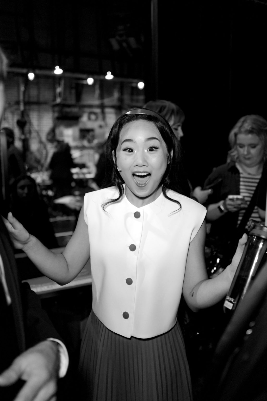 NEW YORK, NEW YORK - JUNE 08: (EDITOR’S NOTE: Image has been shot in black and white. Color version not available.) Helen J Shen attends The 78th Annual Tony Awards at Radio City Music Hall on June 08, 2025 in New York City. (Photo by Jenny Anderson/Getty Images for Tony Awards Productions)