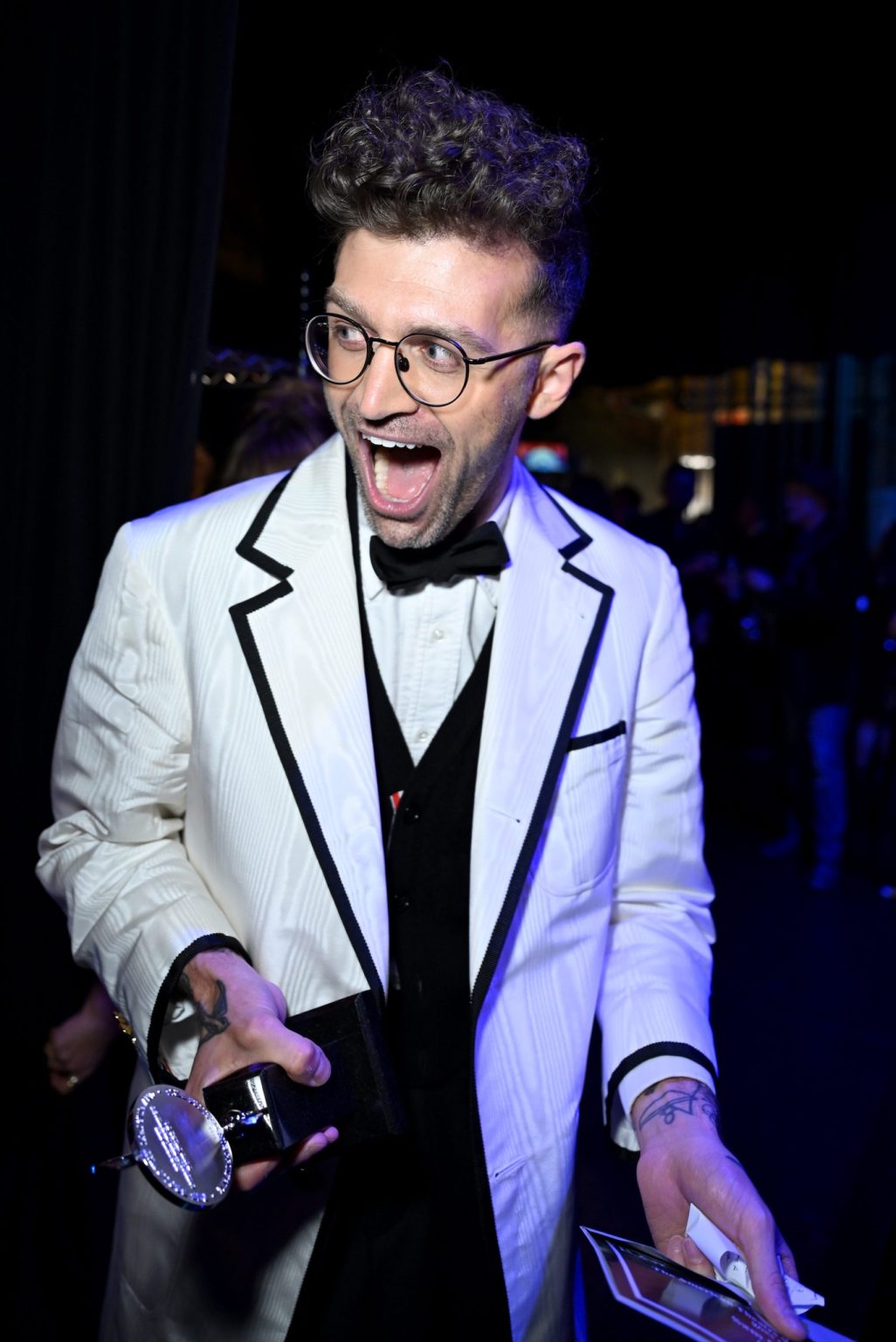 NEW YORK, NEW YORK - JUNE 08: Sam Pinkleton attends The 78th Annual Tony Awards at Radio City Music Hall on June 08, 2025 in New York City. (Photo by Jenny Anderson/Getty Images for Tony Awards Productions)