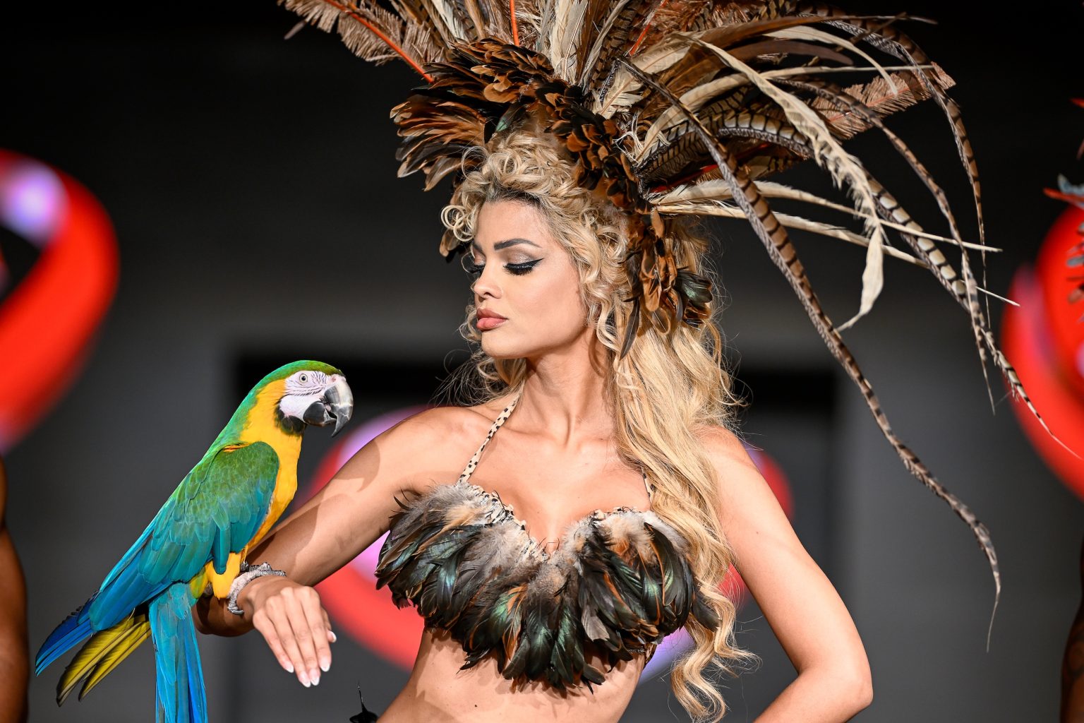 MIAMI BEACH, FLORIDA - MAY 31: Luana Larkin and models walk the runway at the Love For Upcycling show during Miami Swim Week Powered By Art Hearts Fashion at Eden Roc Hotel on May 31, 2025 in Miami Beach, Florida. (Photo by Arun Nevader/Getty Images for Art Hearts Fashion)