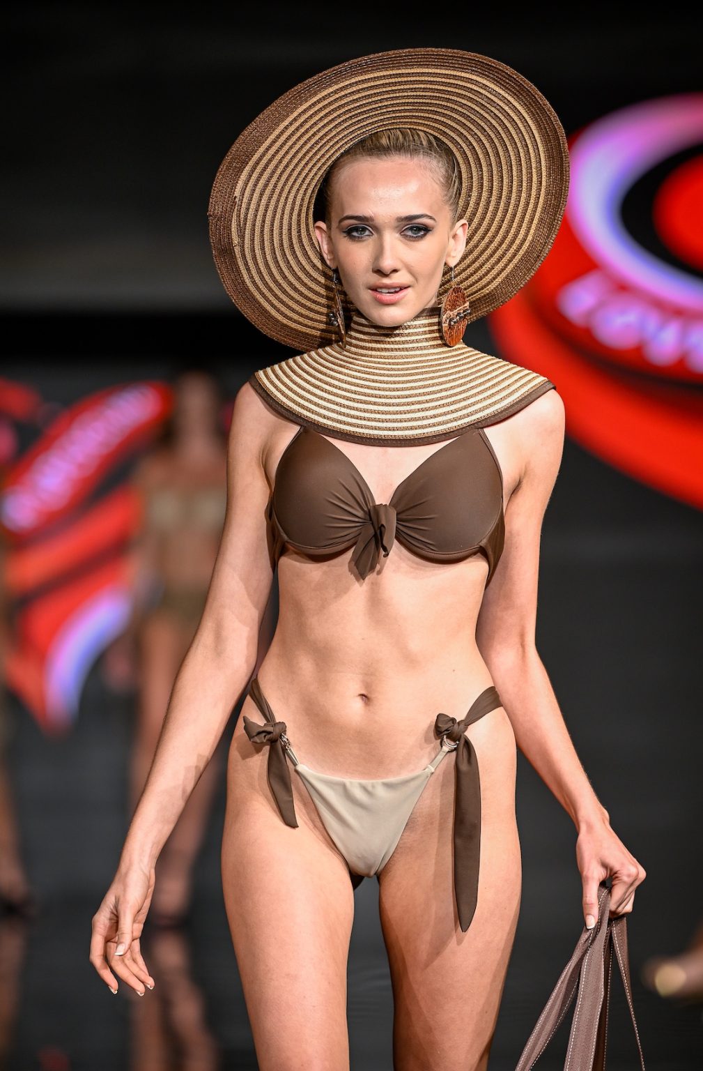 MIAMI BEACH, FLORIDA - MAY 31: Abbey Christine walks the runway at the Love For Upcycling show during Miami Swim Week Powered By Art Hearts Fashion at Eden Roc Hotel on May 31, 2025 in Miami Beach, Florida. (Photo by Arun Nevader/Getty Images for Art Hearts Fashion)