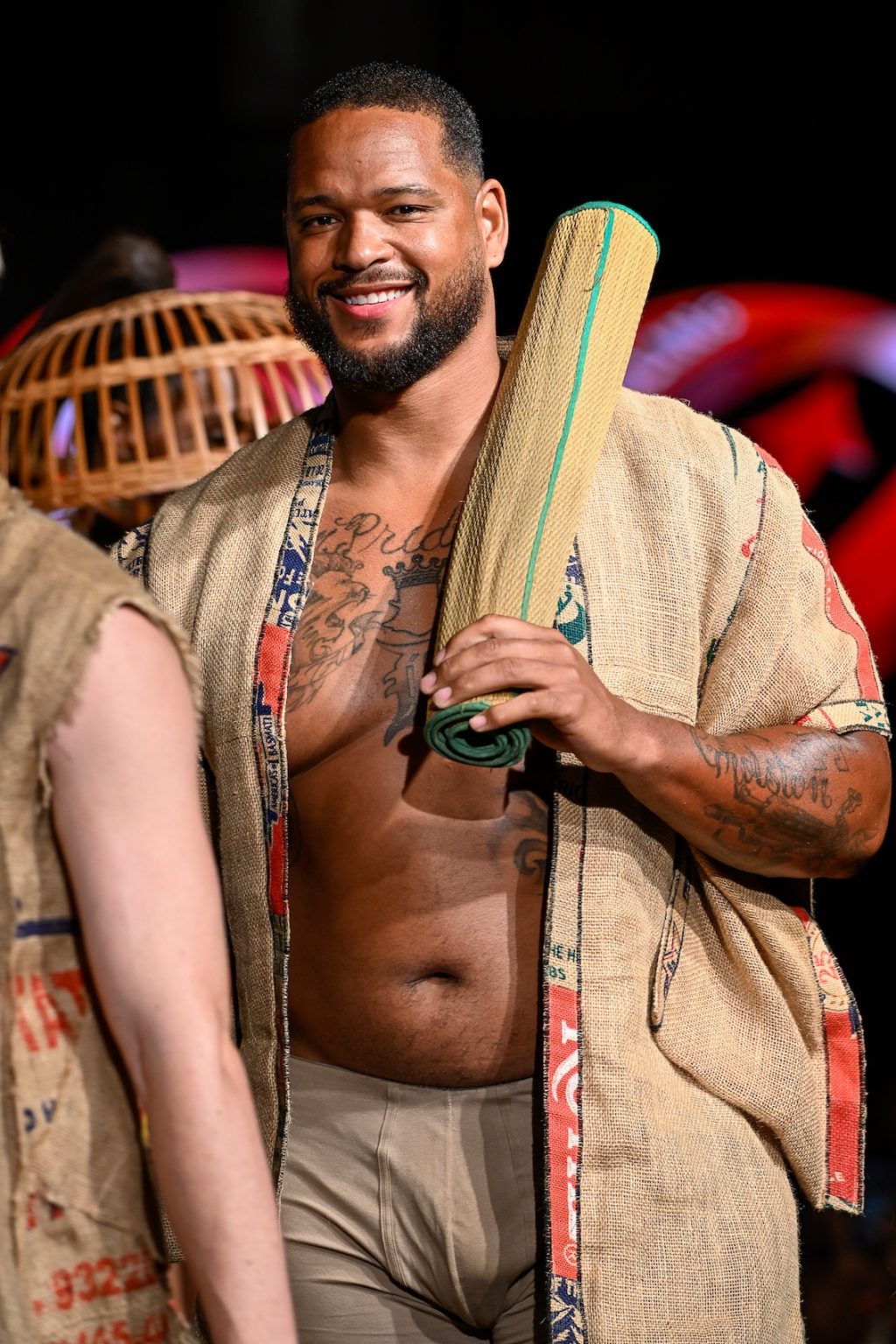 MIAMI BEACH, FLORIDA - MAY 31: Will Gholston walks the runway at the Love For Upcycling Tampa Bay Fashion Experience show during Miami Swim Week Powered By Art Hearts Fashion at Eden Roc Hotel on May 31, 2025 in Miami Beach, Florida. (Photo by Arun Nevader/Getty Images for Art Hearts Fashion)