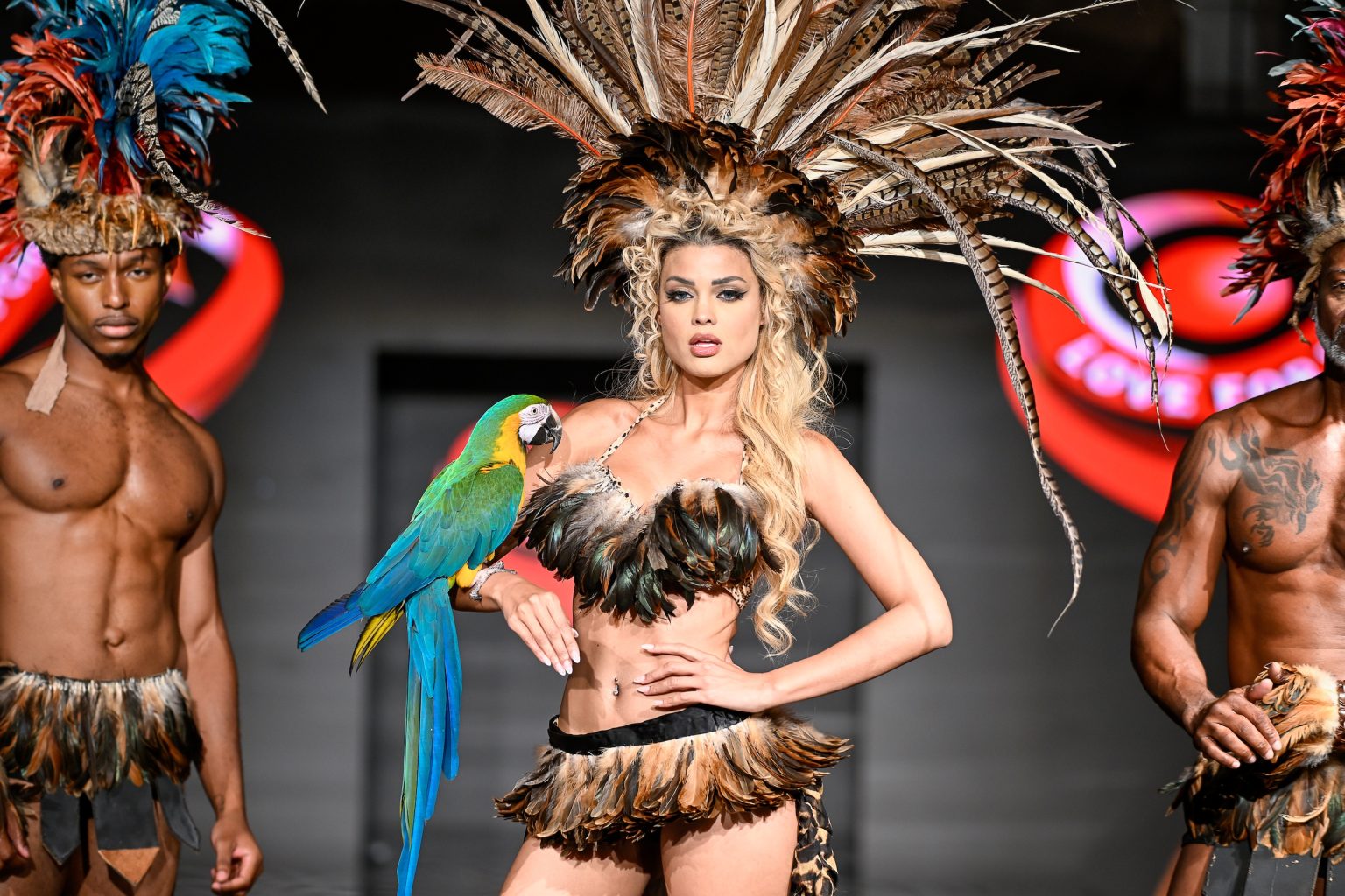 MIAMI BEACH, FLORIDA - MAY 31: Luana Larkin and models walk the runway at the Love For Upcycling show during Miami Swim Week Powered By Art Hearts Fashion at Eden Roc Hotel on May 31, 2025 in Miami Beach, Florida. (Photo by Arun Nevader/Getty Images for Art Hearts Fashion)