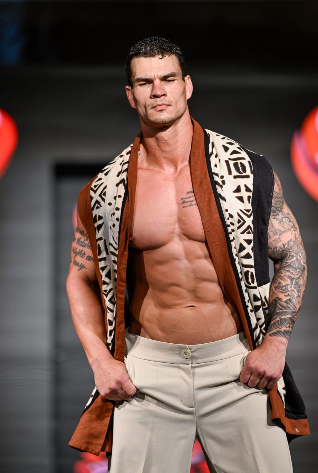 MIAMI BEACH, FLORIDA - MAY 31: A model walks the runway at the Love For Upcycling show during Miami Swim Week Powered By Art Hearts Fashion at Eden Roc Hotel on May 31, 2025 in Miami Beach, Florida. (Photo by Arun Nevader/Getty Images for Art Hearts Fashion)