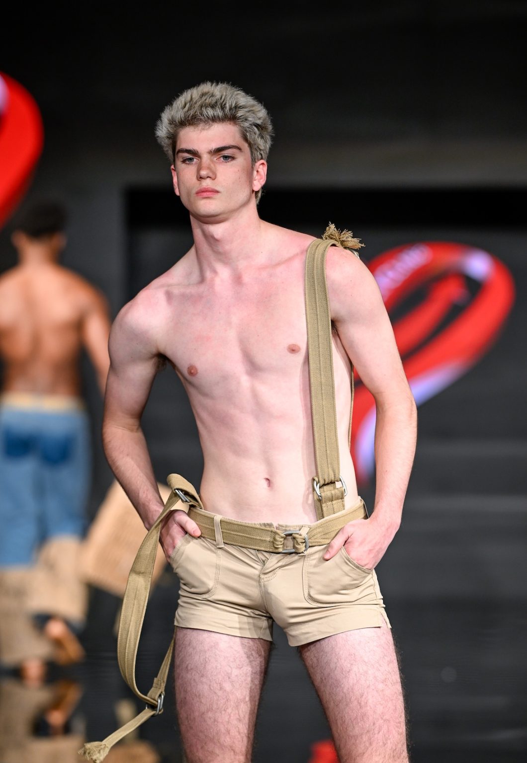 MIAMI BEACH, FLORIDA - MAY 31: A model walks the runway at the Love For Upcycling show during Miami Swim Week Powered By Art Hearts Fashion at Eden Roc Hotel on May 31, 2025 in Miami Beach, Florida. (Photo by Arun Nevader/Getty Images for Art Hearts Fashion)