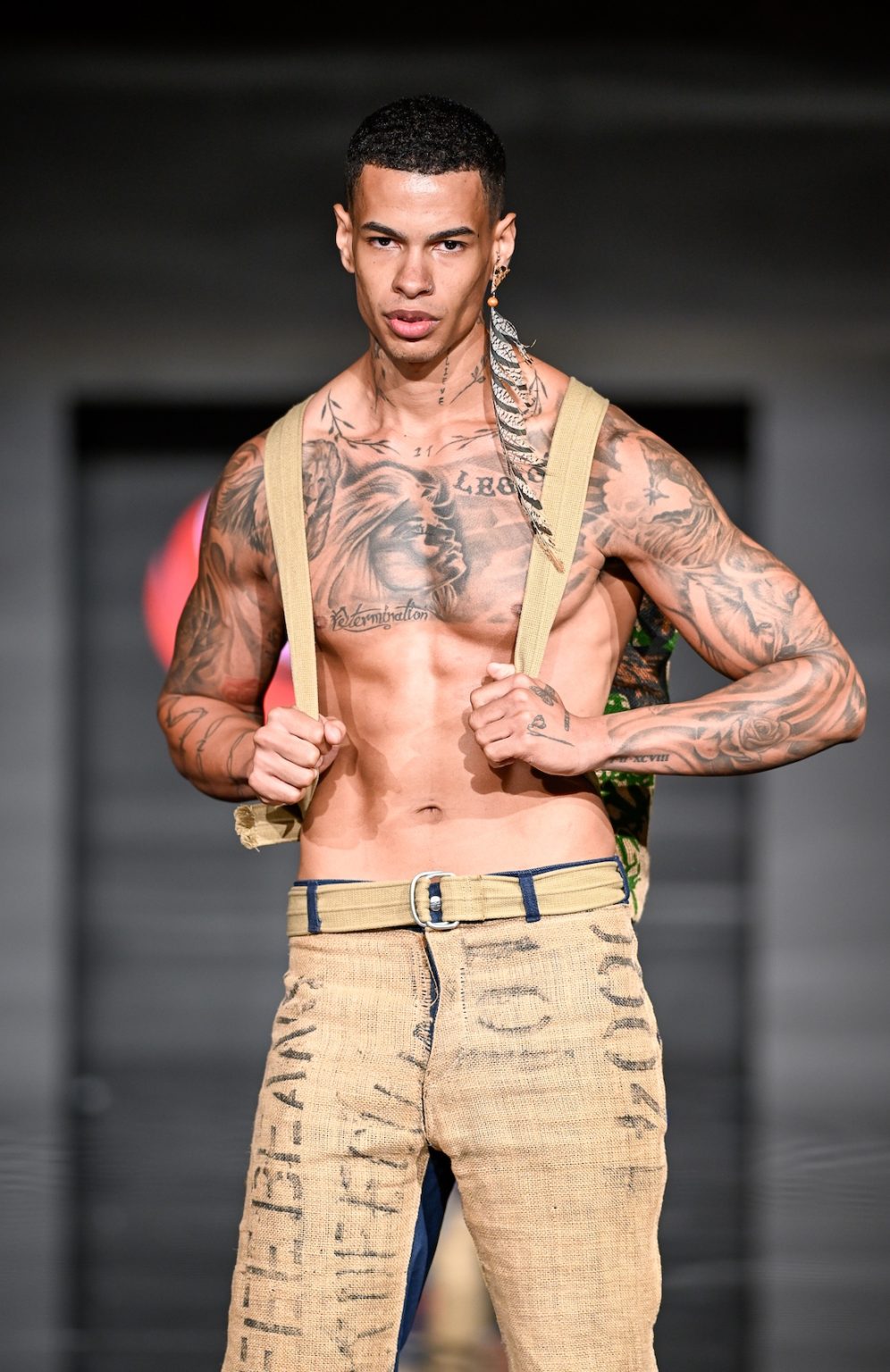 MIAMI BEACH, FLORIDA - MAY 31: A model walks the runway at the Love For Upcycling show during Miami Swim Week Powered By Art Hearts Fashion at Eden Roc Hotel on May 31, 2025 in Miami Beach, Florida. (Photo by Arun Nevader/Getty Images for Art Hearts Fashion)