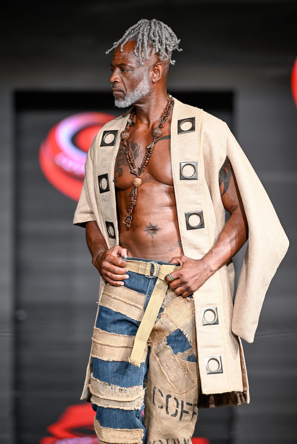 MIAMI BEACH, FLORIDA - MAY 31: A model walks the runway at the Love For Upcycling show during Miami Swim Week Powered By Art Hearts Fashion at Eden Roc Hotel on May 31, 2025 in Miami Beach, Florida. (Photo by Arun Nevader/Getty Images for Art Hearts Fashion)