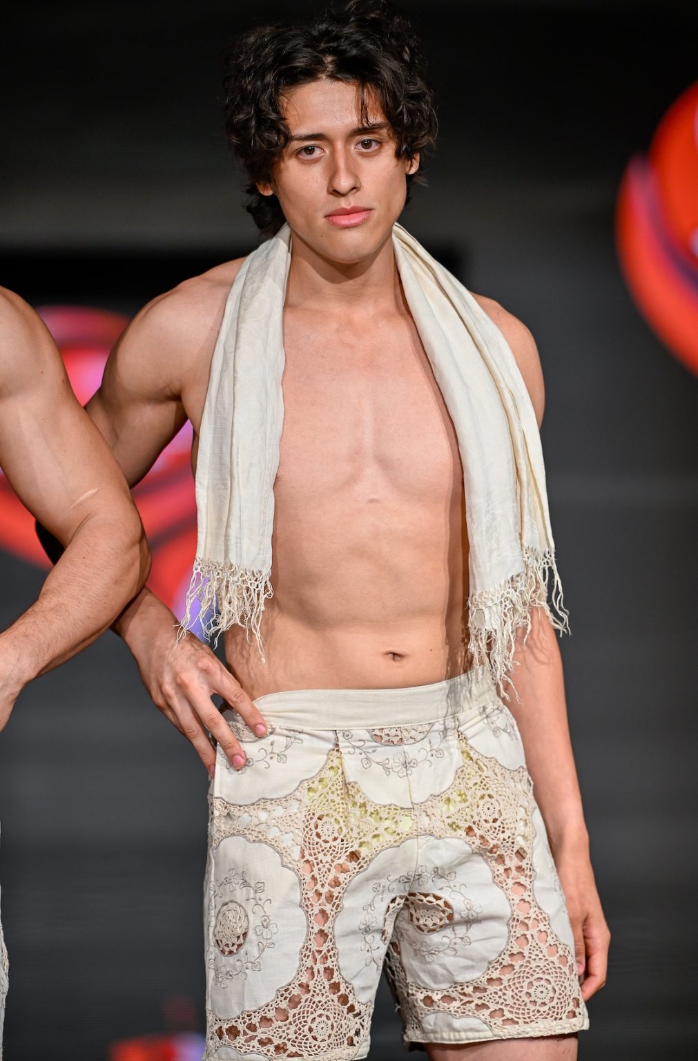 MIAMI BEACH, FLORIDA - MAY 31: A model walks the runway at the Love For Upcycling show during Miami Swim Week Powered By Art Hearts Fashion at Eden Roc Hotel on May 31, 2025 in Miami Beach, Florida. (Photo by Arun Nevader/Getty Images for Art Hearts Fashion)
