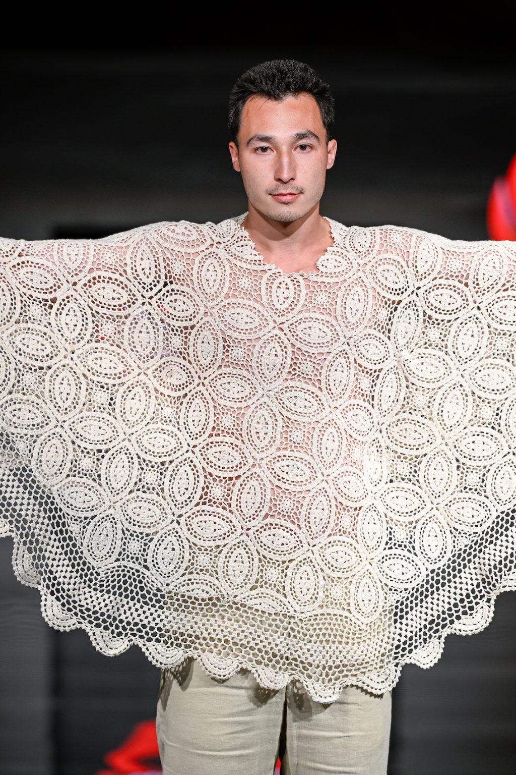 MIAMI BEACH, FLORIDA - MAY 31: A model walks the runway at the Love For Upcycling show during Miami Swim Week Powered By Art Hearts Fashion at Eden Roc Hotel on May 31, 2025 in Miami Beach, Florida. (Photo by Arun Nevader/Getty Images for Art Hearts Fashion)