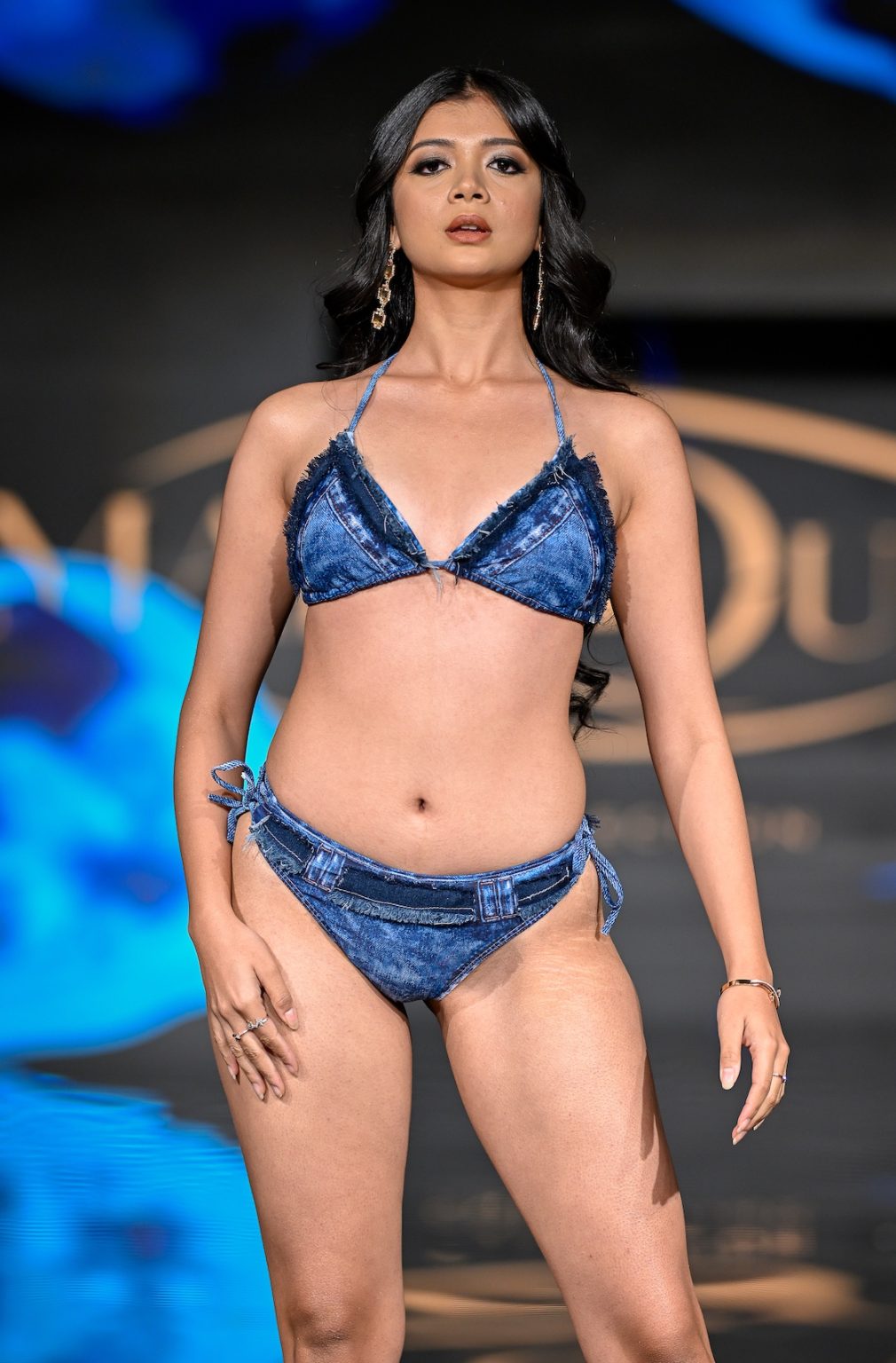 MIAMI BEACH, FLORIDA - MAY 31: A model walks the runway at the Marqueza show during Miami Swim Week Powered By Art Hearts Fashion at Eden Roc Hotel on May 31, 2025 in Miami Beach, Florida. (Photo by Arun Nevader/Getty Images for Art Hearts Fashion)
