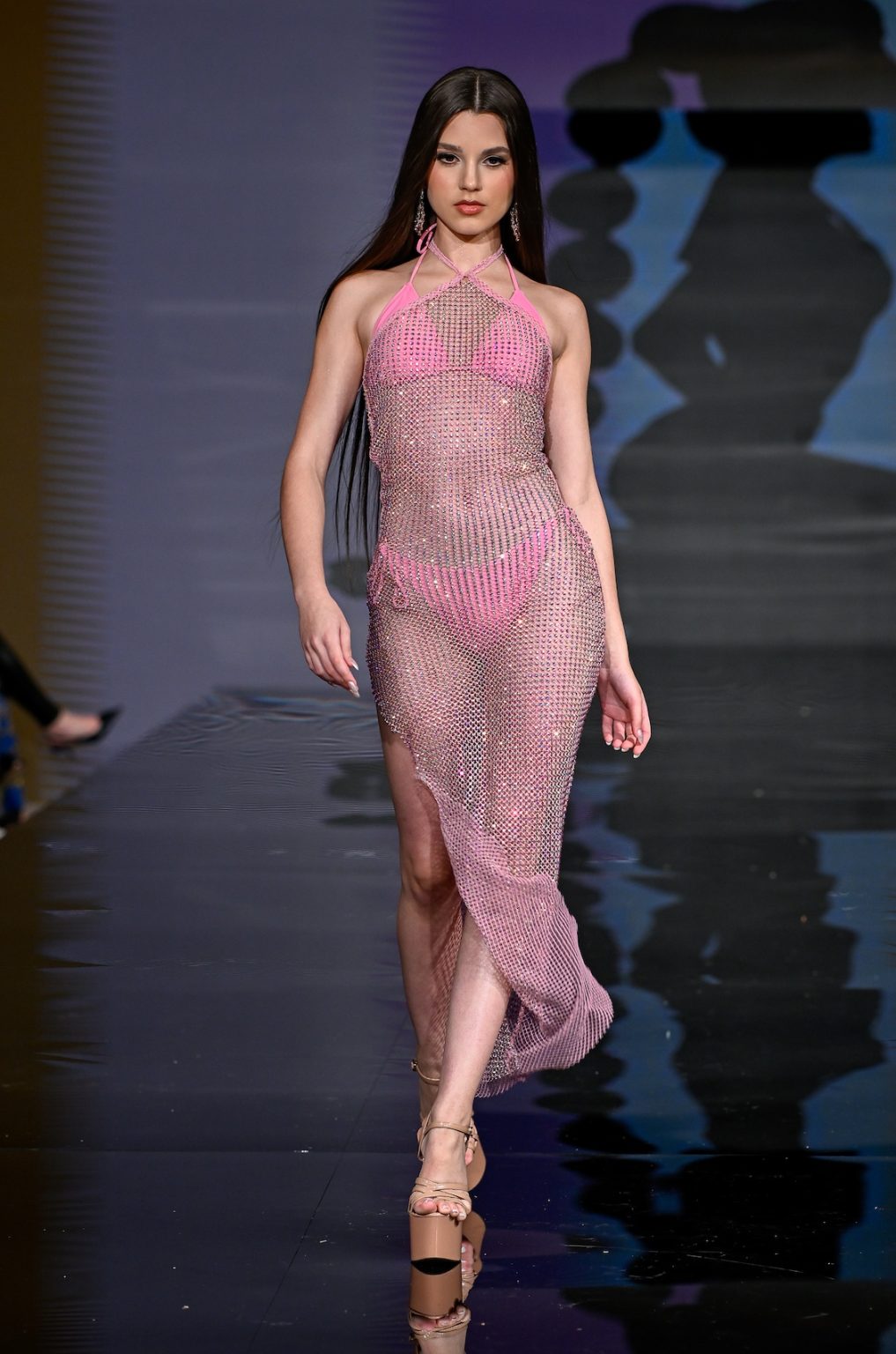 MIAMI BEACH, FLORIDA - MAY 31: A model walks the runway at the Marqueza show during Miami Swim Week Powered By Art Hearts Fashion at Eden Roc Hotel on May 31, 2025 in Miami Beach, Florida. (Photo by Arun Nevader/Getty Images for Art Hearts Fashion)