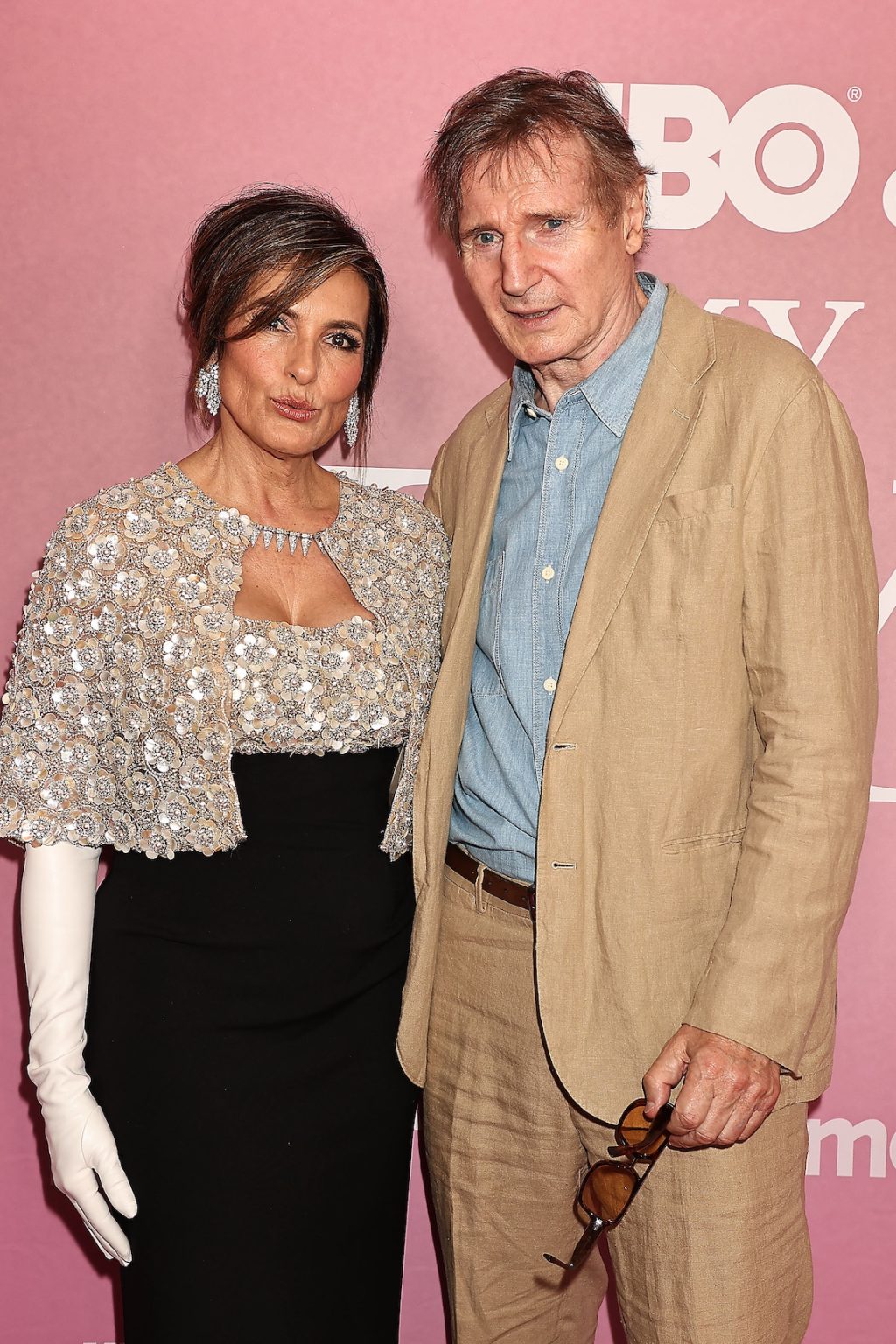 New York, New York - 6/13/25 - 2025 Tribeca Festival hosts New York Premiere of HBO Documentary “ MY MOM JAYNE “ -PICTURED: Mariska Hargitay and Liam Neeson - PHOTO by: Dave Allocca / Starpix - Location: Carnegie Hall