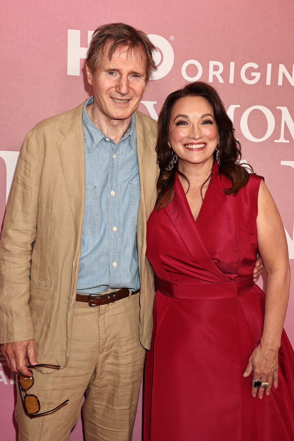 New York, New York - 6/13/25 - 2025 Tribeca Festival hosts New York Premiere of HBO Documentary “ MY MOM JAYNE “ -PICTURED: Liam Neeson and Trish Adlesic - PHOTO by: Dave Allocca / Starpix - Location: Carnegie Hall