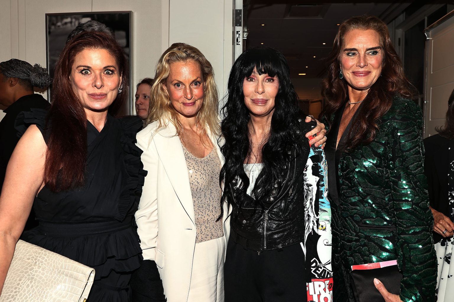 New York, New York - 6/13/25 - 2025 Tribeca Festival hosts New York Premiere of HBO Documentary “ MY MOM JAYNE “ -PICTURED: Debra Messing , Ali Wentworth , Cher and Brooke Sheilds - PHOTO by: Dave Allocca / Starpix - Location: Carnegie Hall