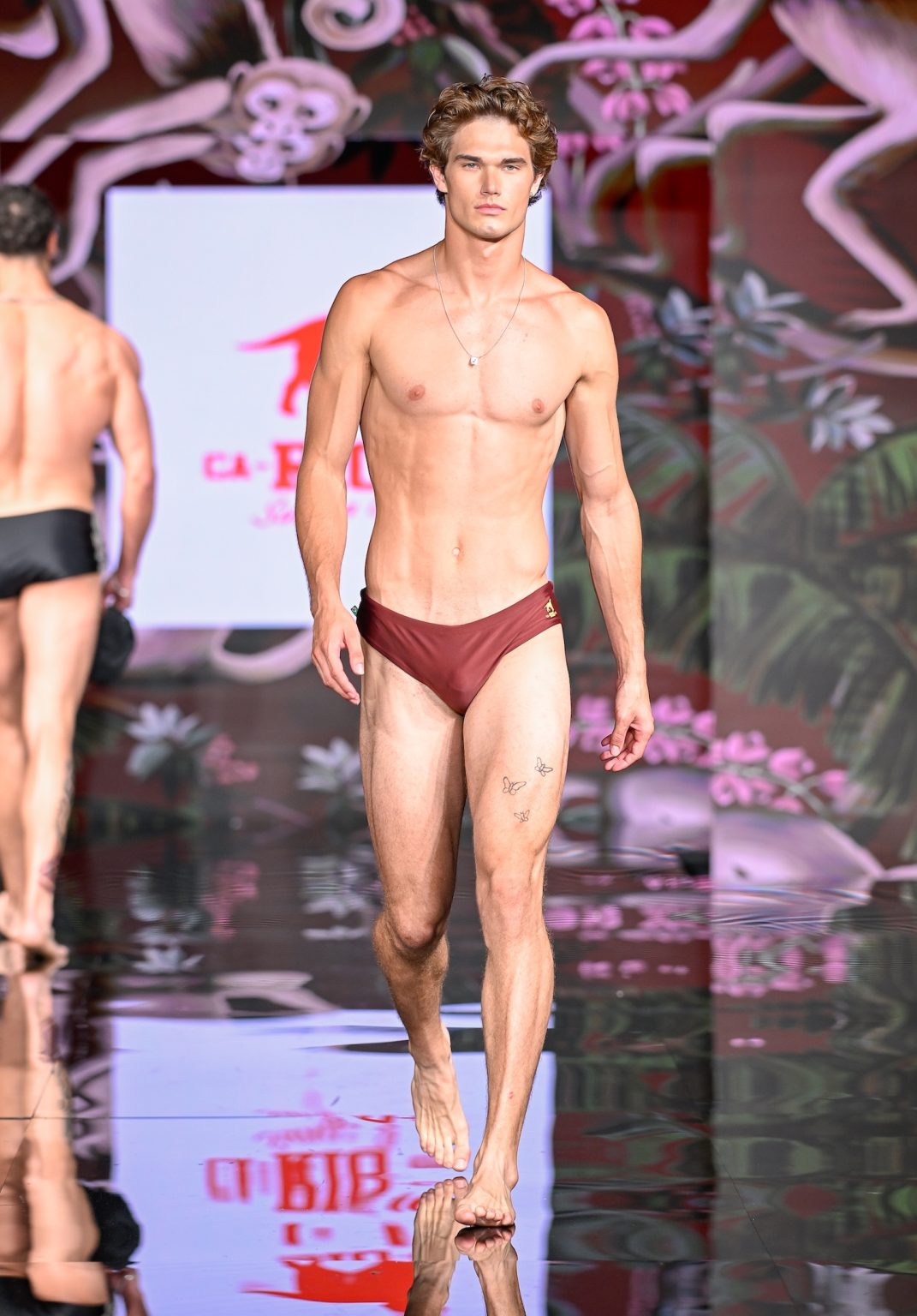 MIAMI BEACH, FLORIDA - MAY 30: A model walks the runway at the CA-RIO-CA Sunga Co. Show during Miami Swim Week Powered By Art Hearts Fashion at Eden Roc Hotel on May 30, 2025 in Miami Beach, Florida. (Photo by Arun Nevader/Getty Images for Art Hearts Fashion)