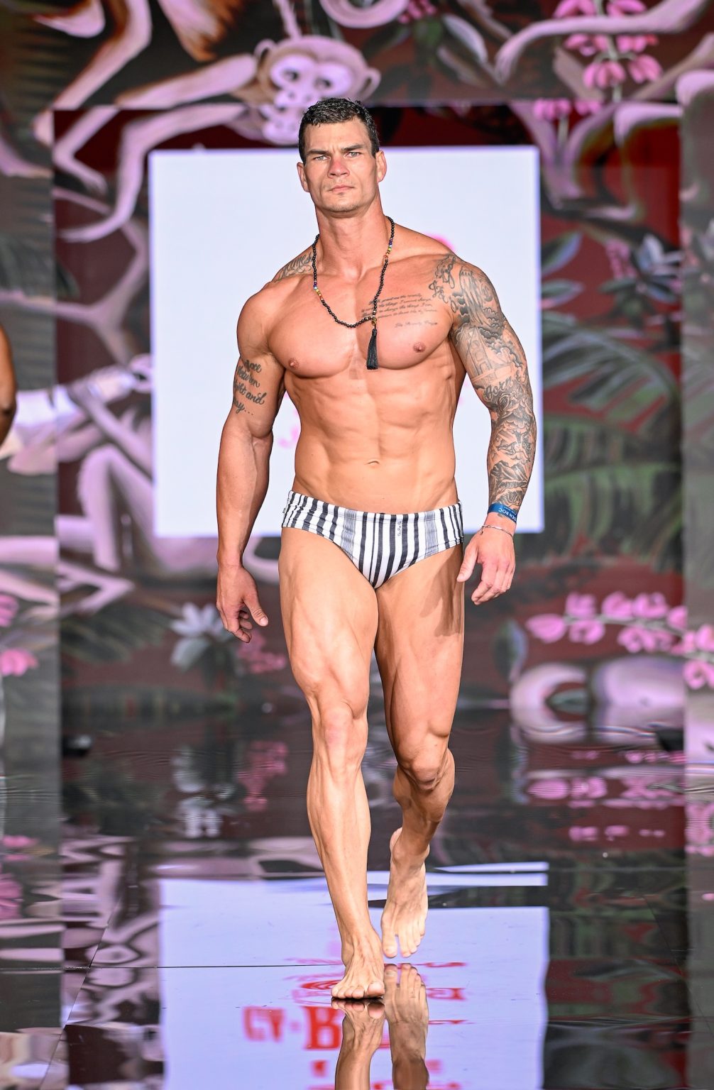 MIAMI BEACH, FLORIDA - MAY 30: A model walks the runway at the CA-RIO-CA Sunga Co. Show during Miami Swim Week Powered By Art Hearts Fashion at Eden Roc Hotel on May 30, 2025 in Miami Beach, Florida. (Photo by Arun Nevader/Getty Images for Art Hearts Fashion)