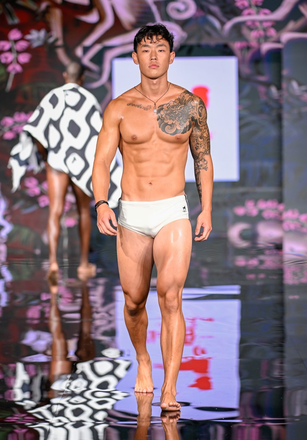 MIAMI BEACH, FLORIDA - MAY 30: A model walks the runway at the CA-RIO-CA Sunga Co. Show during Miami Swim Week Powered By Art Hearts Fashion at Eden Roc Hotel on May 30, 2025 in Miami Beach, Florida. (Photo by Arun Nevader/Getty Images for Art Hearts Fashion)