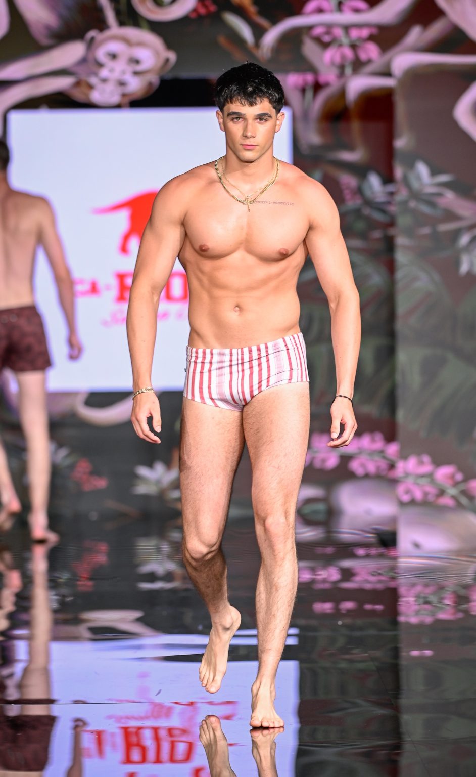 MIAMI BEACH, FLORIDA - MAY 30: A model walks the runway at the CA-RIO-CA Sunga Co. Show during Miami Swim Week Powered By Art Hearts Fashion at Eden Roc Hotel on May 30, 2025 in Miami Beach, Florida. (Photo by Arun Nevader/Getty Images for Art Hearts Fashion)