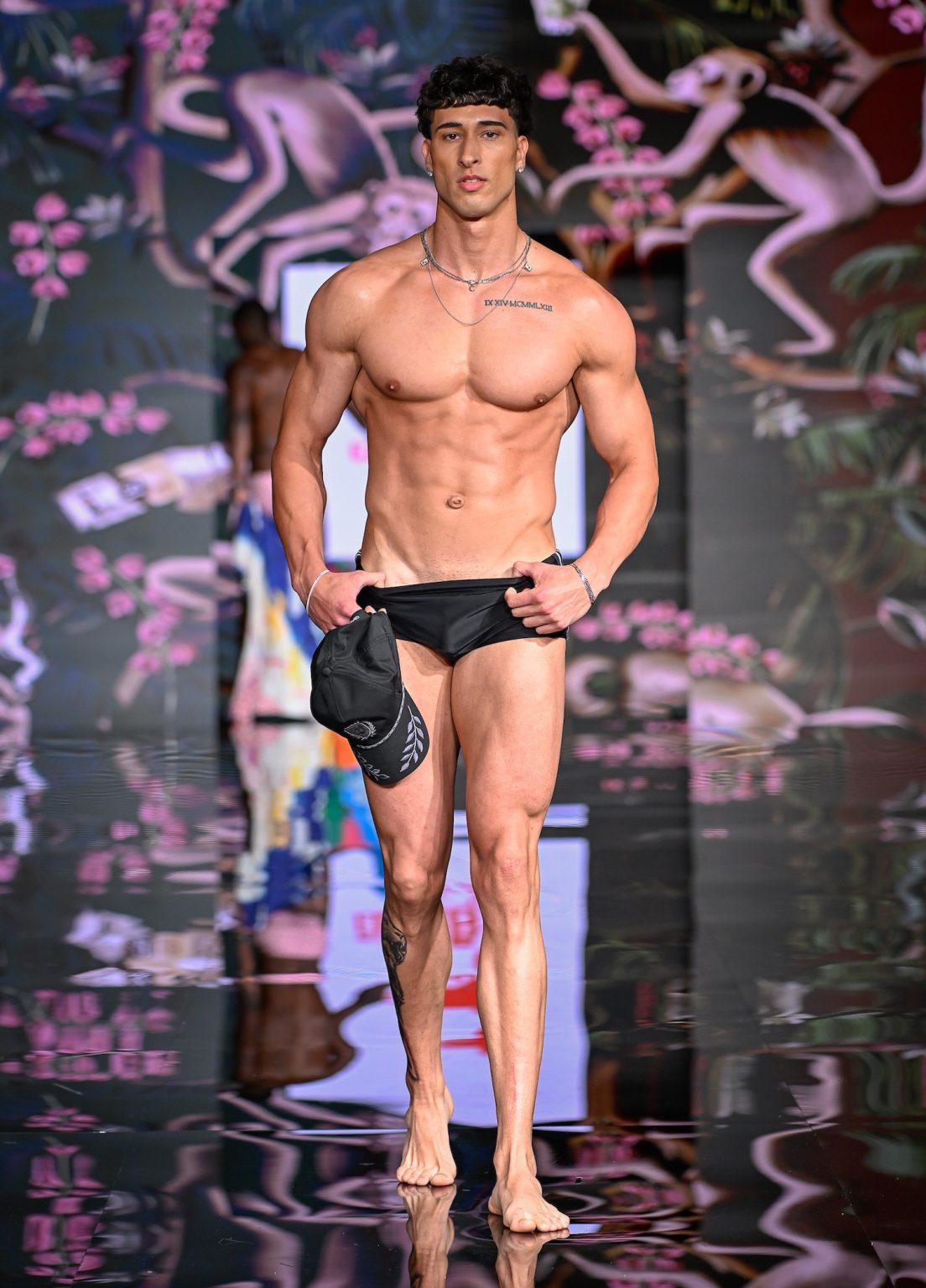 MIAMI BEACH, FLORIDA - MAY 30: A model walks the runway at the CA-RIO-CA Sunga Co. Show during Miami Swim Week Powered By Art Hearts Fashion at Eden Roc Hotel on May 30, 2025 in Miami Beach, Florida. (Photo by Arun Nevader/Getty Images for Art Hearts Fashion)