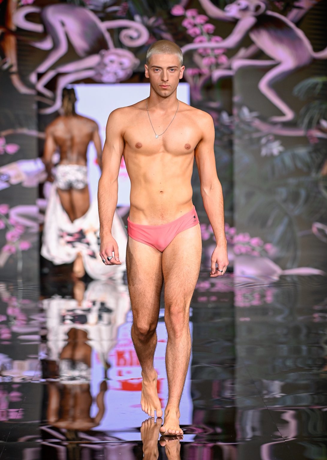 MIAMI BEACH, FLORIDA - MAY 30: A model walks the runway at the CA-RIO-CA Sunga Co. Show during Miami Swim Week Powered By Art Hearts Fashion at Eden Roc Hotel on May 30, 2025 in Miami Beach, Florida. (Photo by Arun Nevader/Getty Images for Art Hearts Fashion)