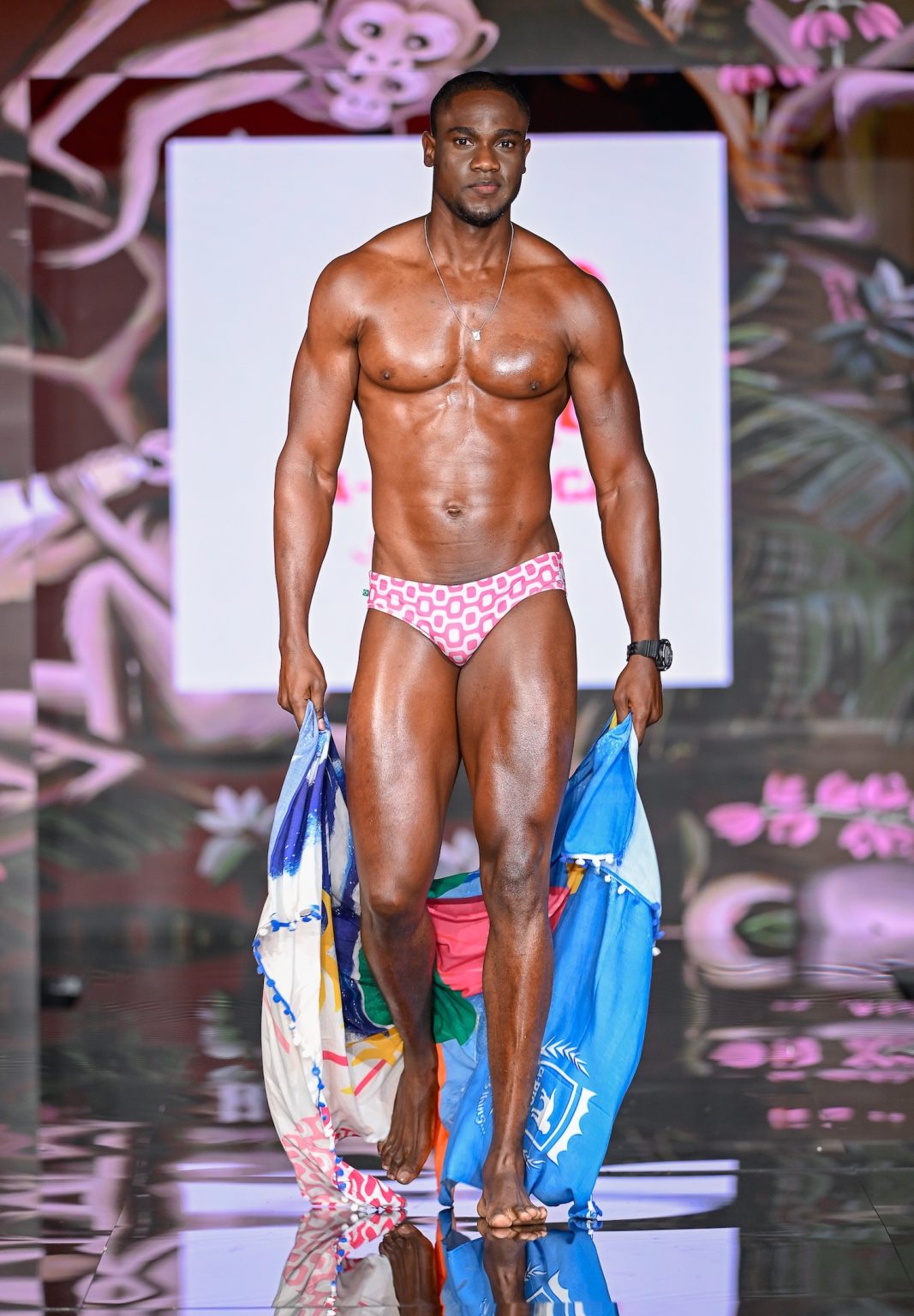 MIAMI BEACH, FLORIDA - MAY 30: A model walks the runway at the CA-RIO-CA Sunga Co. Show during Miami Swim Week Powered By Art Hearts Fashion at Eden Roc Hotel on May 30, 2025 in Miami Beach, Florida. (Photo by Arun Nevader/Getty Images for Art Hearts Fashion)