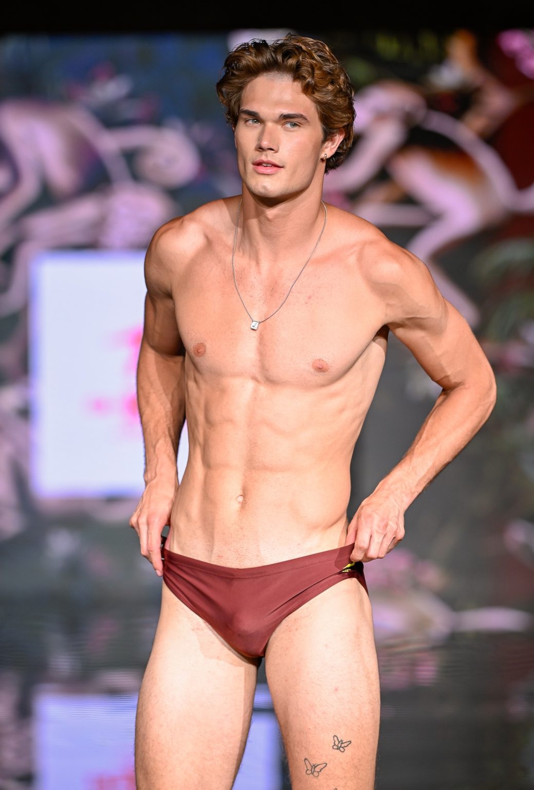 MIAMI BEACH, FLORIDA - MAY 30: A model walks the runway at the CA-RIO-CA Sunga Co. Show during Miami Swim Week Powered By Art Hearts Fashion at Eden Roc Hotel on May 30, 2025 in Miami Beach, Florida. (Photo by Arun Nevader/Getty Images for Art Hearts Fashion)
