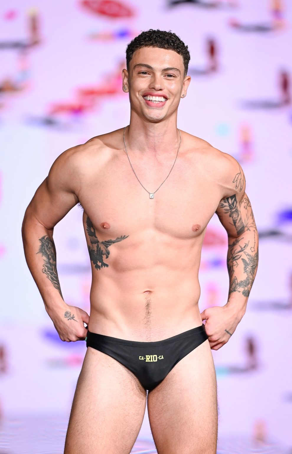 MIAMI BEACH, FLORIDA - MAY 30: Xavier Rodriguez walks the runway at the CA-RIO-CA Sunga Co. Show during Miami Swim Week Powered By Art Hearts Fashion at Eden Roc Hotel on May 30, 2025 in Miami Beach, Florida. (Photo by Arun Nevader/Getty Images for Art Hearts Fashion)