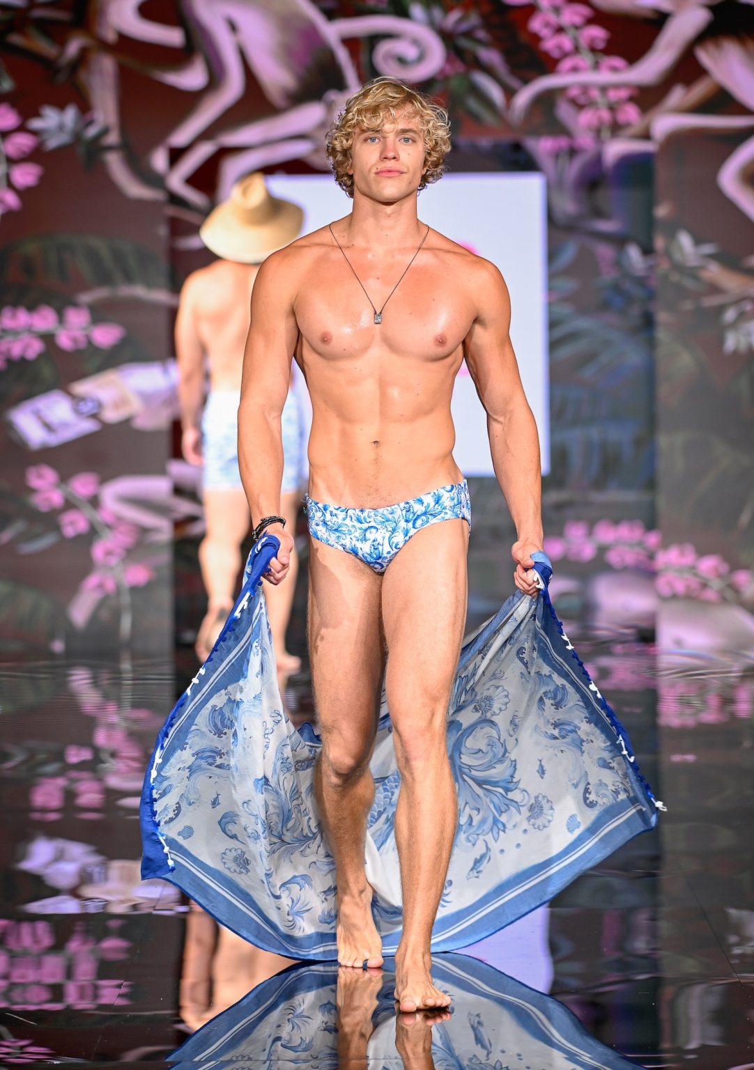 MIAMI BEACH, FLORIDA - MAY 30: A model walks the runway at the CA-RIO-CA Sunga Co. Show during Miami Swim Week Powered By Art Hearts Fashion at Eden Roc Hotel on May 30, 2025 in Miami Beach, Florida. (Photo by Arun Nevader/Getty Images for Art Hearts Fashion)
