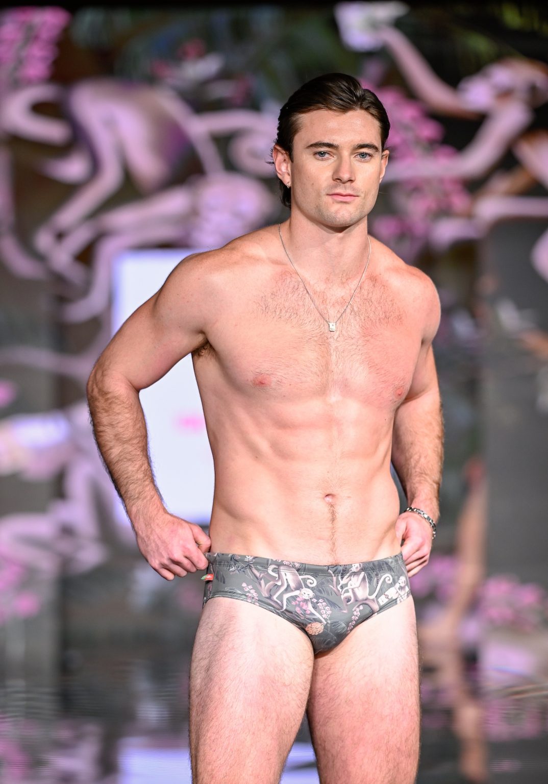MIAMI BEACH, FLORIDA - MAY 30: A model walks the runway at the CA-RIO-CA Sunga Co. Show during Miami Swim Week Powered By Art Hearts Fashion at Eden Roc Hotel on May 30, 2025 in Miami Beach, Florida. (Photo by Arun Nevader/Getty Images for Art Hearts Fashion)