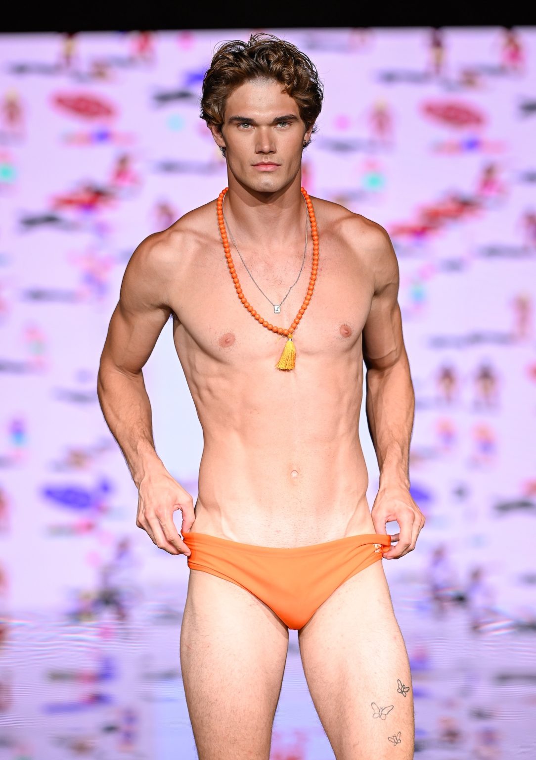 MIAMI BEACH, FLORIDA - MAY 30: A model walks the runway at the CA-RIO-CA Sunga Co. Show during Miami Swim Week Powered By Art Hearts Fashion at Eden Roc Hotel on May 30, 2025 in Miami Beach, Florida. (Photo by Arun Nevader/Getty Images for Art Hearts Fashion)