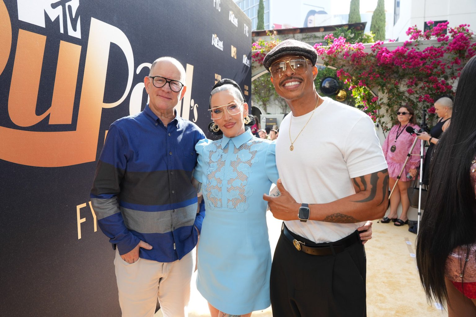 LOS ANGELES, CALIFORNIA - JUNE 06: Randy Barbato, Michelle Visage and Jamal Sims attend the RuPaul's Drag Race Official FYC Event at Skybar in the Mondrian Los Angeles on June 06, 2025 in Los Angeles, California. (Photo by Gonzalo Marroquin/Getty Images for MTV)