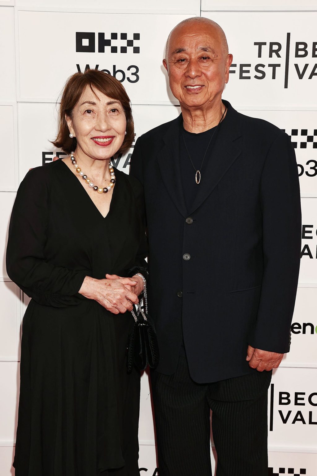 New York, New York - 6/11/25 - Vertical’s NOBU New York Premiere at Tribeca Festival on June 11 in advance of the film’s June 27th NYC theatrical release and national roll out Beginning July 24th Guest Included Yoko Matsuhisa and Chef Nobuyki Matsuhisa -PICTURED: Yoko Matsuhisa and Chef Nobuyki Matsuhisa - PHOTO by: Dave Allocca / Starpix - Location: BMCC