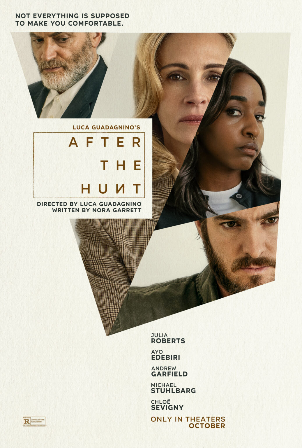 Luca Guadagnino’s AFTER THE HUNT starring Julia Roberts, Ayo Edebiri and Andrew Garfield