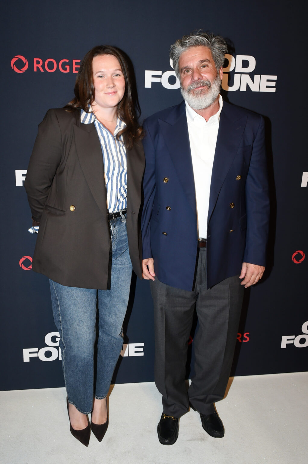 TORONTO, ONTARIO - SEPTEMBER 06: (L-R) Kelsey Comeau and Anthony Katagas attend the “Good Fortune” World Premiere at the Toronto International Film Festival on September 06, 2025 in Toronto, Ontario. (Photo by Vivien Killilea/Getty Images for Lionsgate)