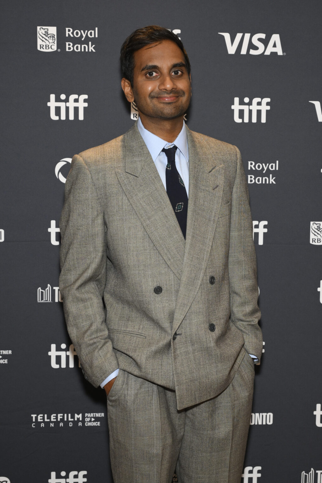 TORONTO, ONTARIO - SEPTEMBER 06: Aziz Ansari attends the “Good Fortune” World Premiere at the Toronto International Film Festival on September 06, 2025 in Toronto, Ontario. (Photo by Robert Okine/Getty Images for Lionsgate)
