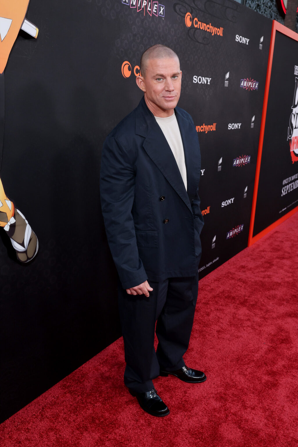 HOLLYWOOD, CALIFORNIA - SEPTEMBER 09: Channing Tatum attends the Los Angeles premiere of "Demon Slayer: Kimetsu No Yaiba Infinity Castle" at TCL Chinese Theatre on September 09, 2025 in Hollywood, California. (Photo by Randy Shropshire/Getty Images for Crunchyroll, Sony Pictures Entertainment, Aniplex)