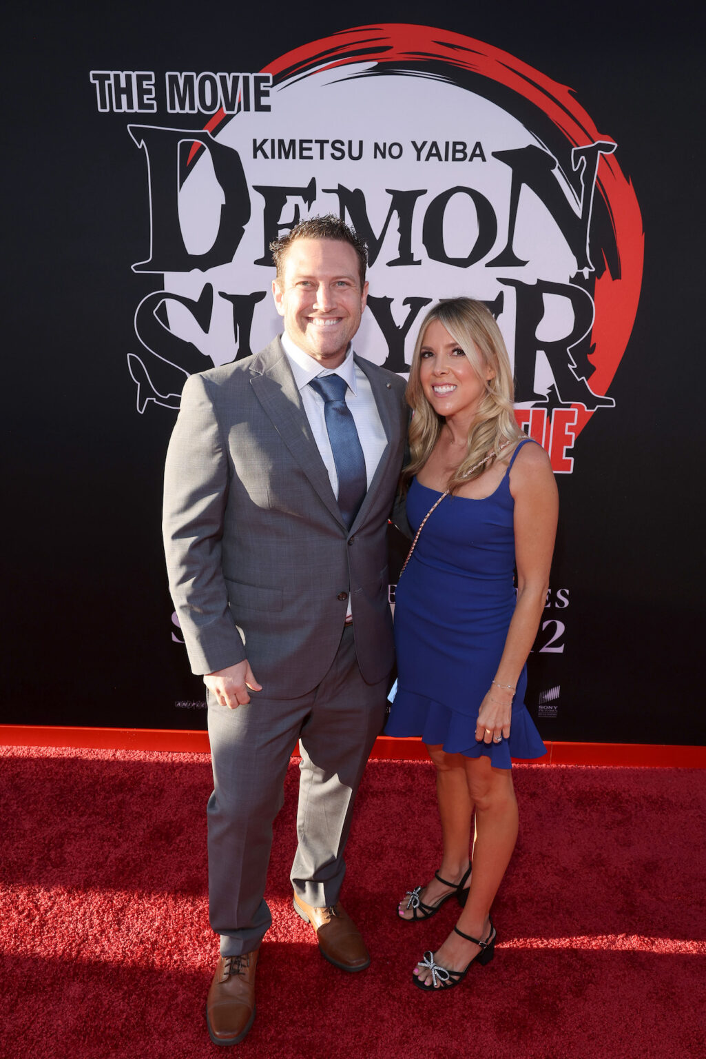 HOLLYWOOD, CALIFORNIA - SEPTEMBER 09: (L-R) Bryce Papenbrook and Samantha Papenbrook attend the Los Angeles premiere of "Demon Slayer: Kimetsu No Yaiba Infinity Castle" at TCL Chinese Theatre on September 09, 2025 in Hollywood, California. (Photo by Randy Shropshire/Getty Images for Crunchyroll, Sony Pictures Entertainment, Aniplex)