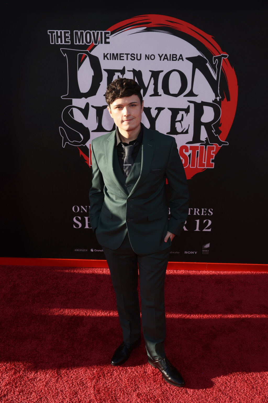 HOLLYWOOD, CALIFORNIA - SEPTEMBER 09: Zach Aguilar attends the Los Angeles premiere of "Demon Slayer: Kimetsu No Yaiba Infinity Castle" at TCL Chinese Theatre on September 09, 2025 in Hollywood, California. (Photo by Randy Shropshire/Getty Images for Crunchyroll, Sony Pictures Entertainment, Aniplex)