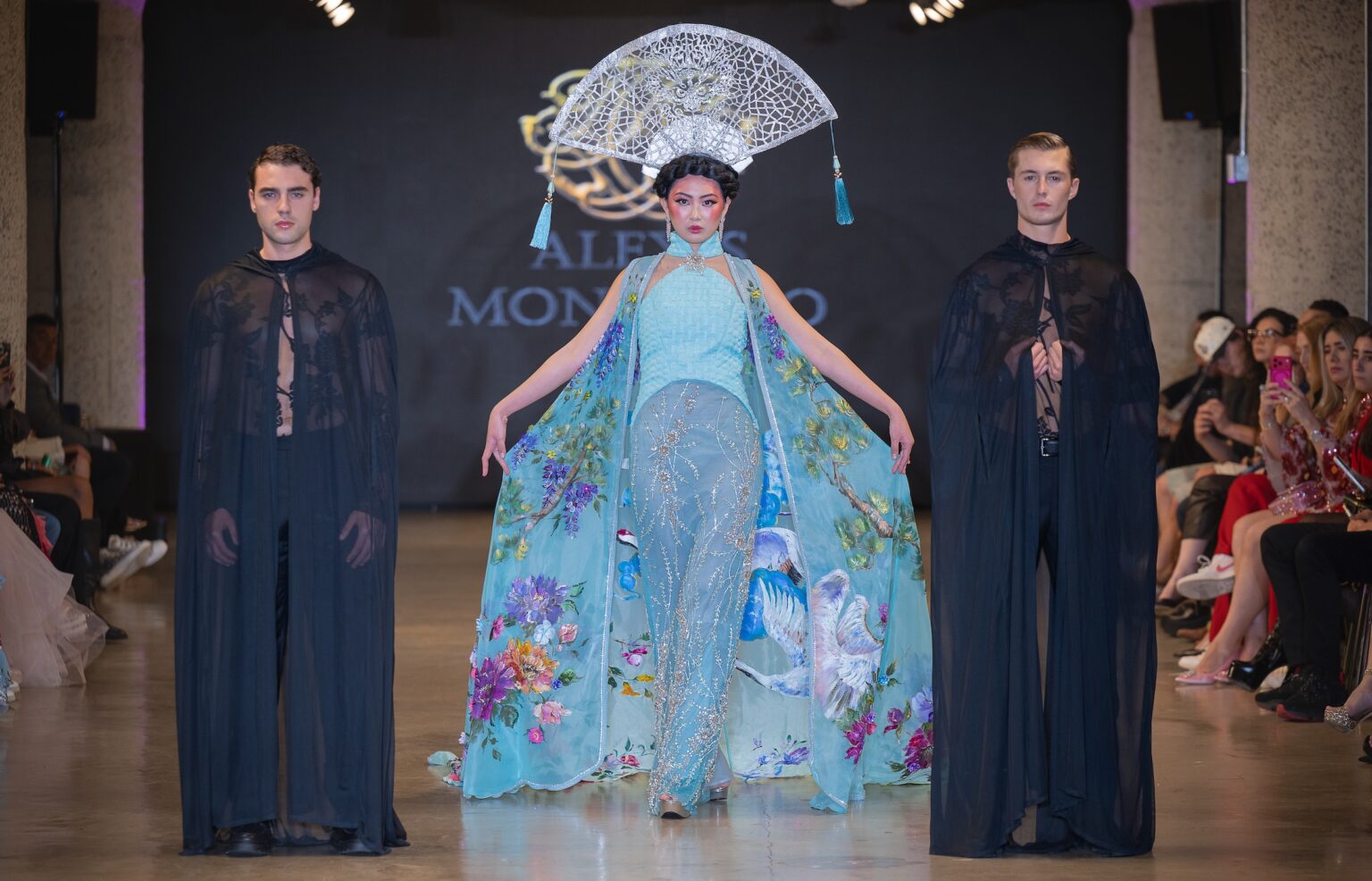 LOS ANGELES, CALIFORNIA - OCTOBER 16: Models walk the runway at the Alexis Monsanto show during Los Angeles Fashion Week Powered By Art Hearts Fashion at The New Mart on October 16, 2025 in Los Angeles, California. (Photo by Mark Gunter/Getty Images for Art Hearts Fashion)