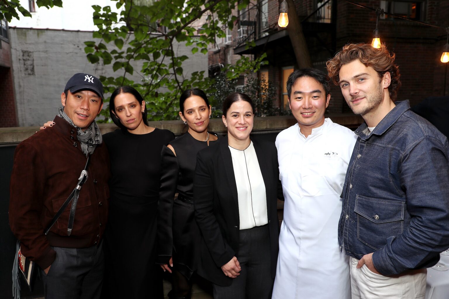 New York, New York - 10/10/25 - (L-R) Simon Kim (Owner COQODAQ), Jennifer Vitagliano, Nicole Vitagliano, Chef Mary Attea (The Musket Room), Sk Kim (Exec Chef of COQODAQ) and Jesse Burgess (host of "Knife Edge: Chasing Michelin Stars") attends A Premiere Celebration for Apple TV+ “Knife Edge: Chasing Michelin Stars” at The Musket Room and COQODAQ in New York CityPicturehouse - PICTURED: (L-R) Simon Kim (Owner COQODAQ), Jennifer Vitagliano (Owner The Musket Room), Nicole Vitagliano (Owner The Musket Room), Chef Mary Attea (The Musket Room), Sk Kim (Exec Chef of COQODAQ) and Jesse Burgess (host of "Knife Edge: Chasing Michelin Stars") - PHOTO by: Marion Curtis / StarPix for Apple TV+ - Location: The Musket Room and COQODAQ