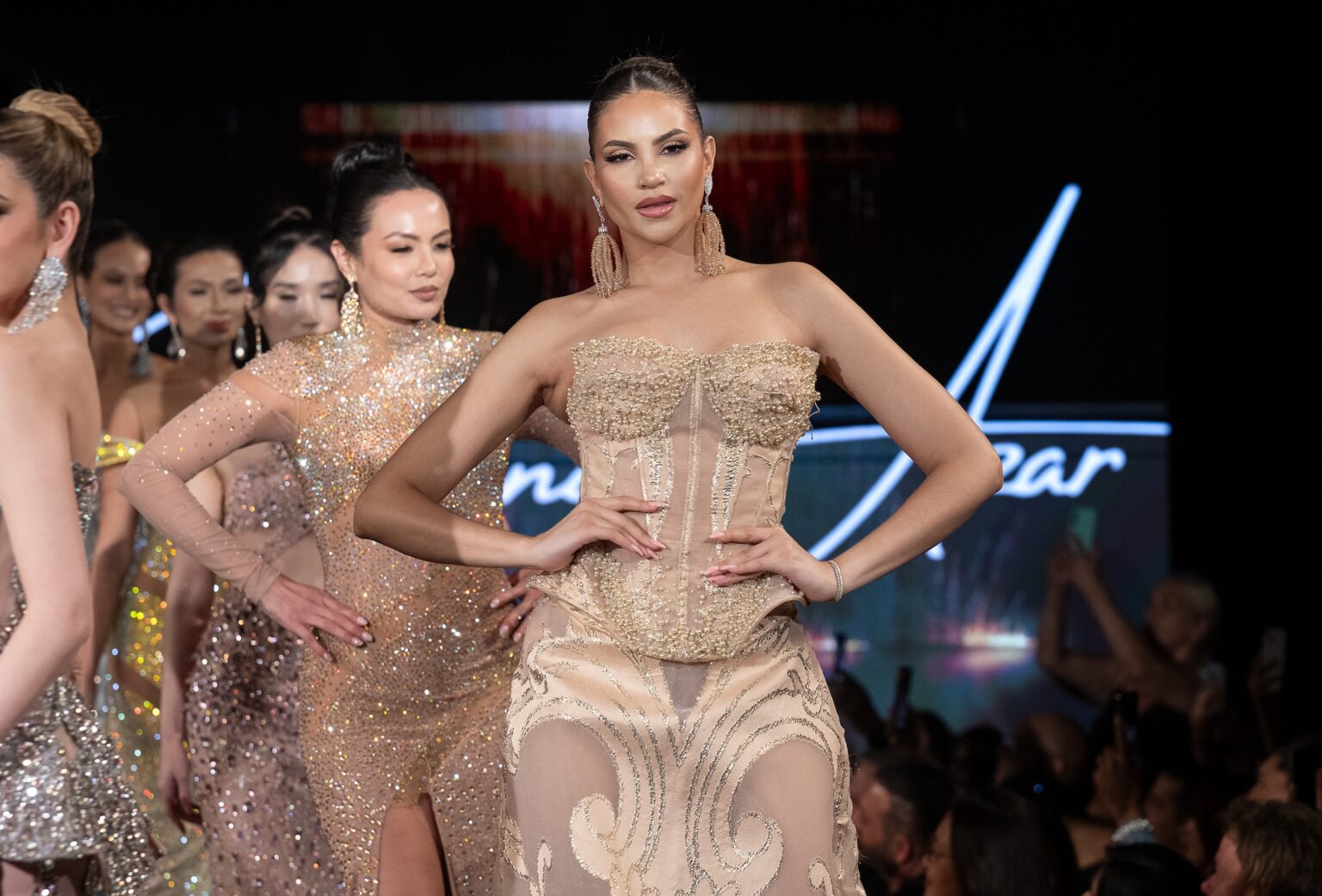 NEW YORK, NEW YORK - SEPTEMBER 14: Models walk the runway at the Giannina Azar show during New York Fashion Week at The Angel Orensanz Foundation on September 14, 2025 in New York City. (Photo by Mark Gunter/Getty Images for Art Hearts Fashion)