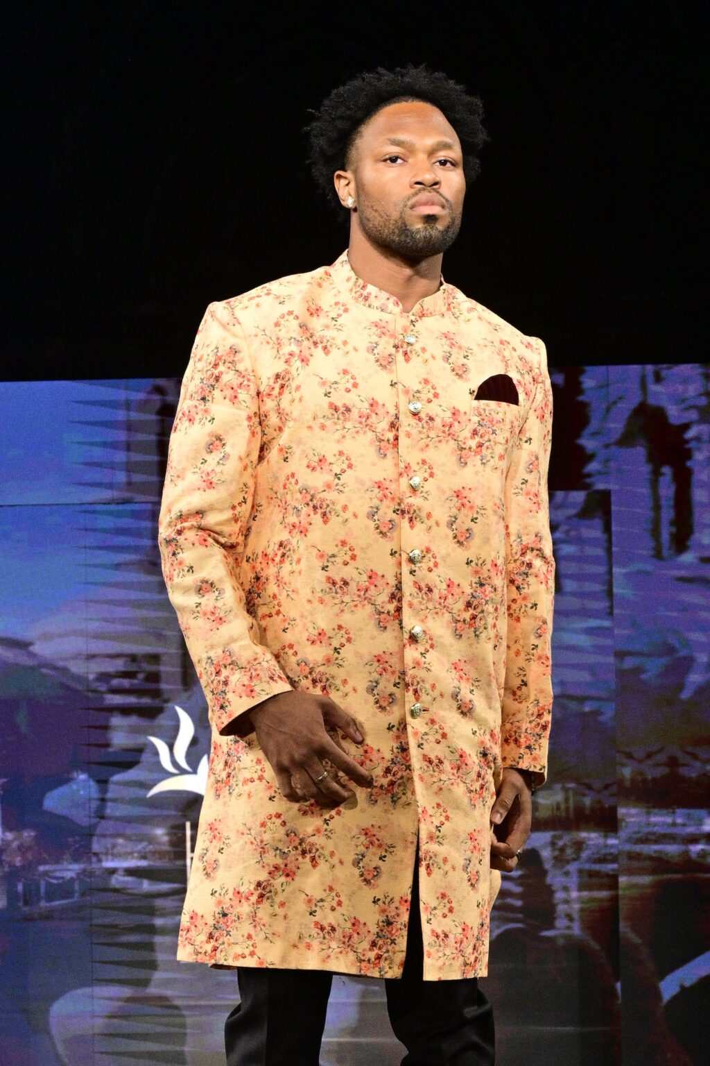 NEW YORK, NEW YORK - SEPTEMBER 11: A model walks the runway for International Heritage Fashion Week, featuring Heritage India Fashions by Prashant Goyal at The Angel Orensanz Foundation on September 11, 2025 in New York City. (Photo by Eugene Gologursky/Getty Images for Art Hearts Fashion)