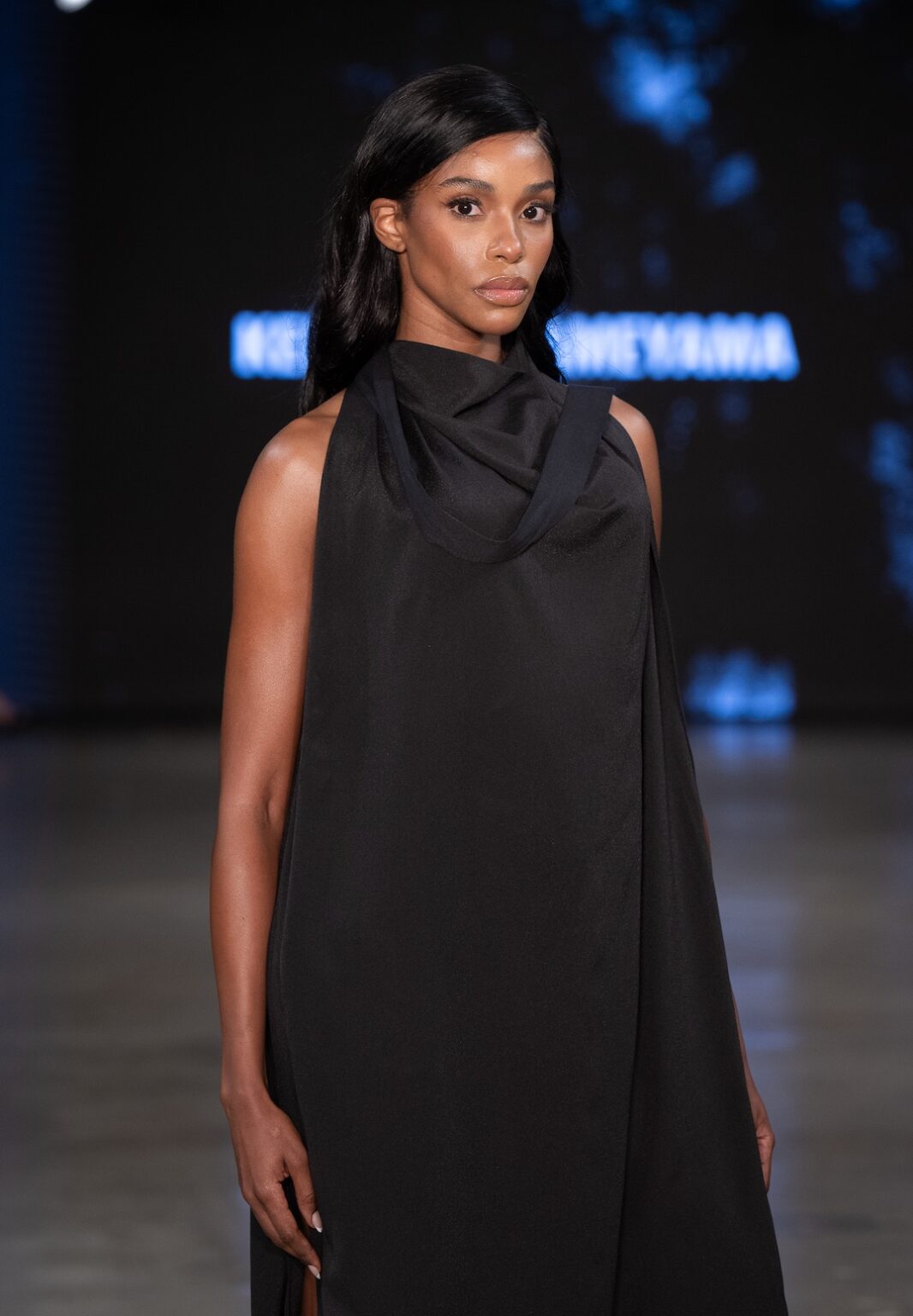 LOS ANGELES, CALIFORNIA - OCTOBER 17: A model walks the runway at the Kentaro Kameyama show during Los Angeles Fashion Week Powered By Art Hearts Fashion at The New Mart on October 17, 2025 in Los Angeles, California. (Photo by Mark Gunter/Getty Images for Art Hearts Fashion)