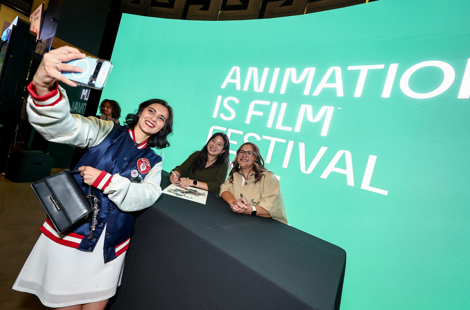 Guest with Carrie Liao and Yvette Merino