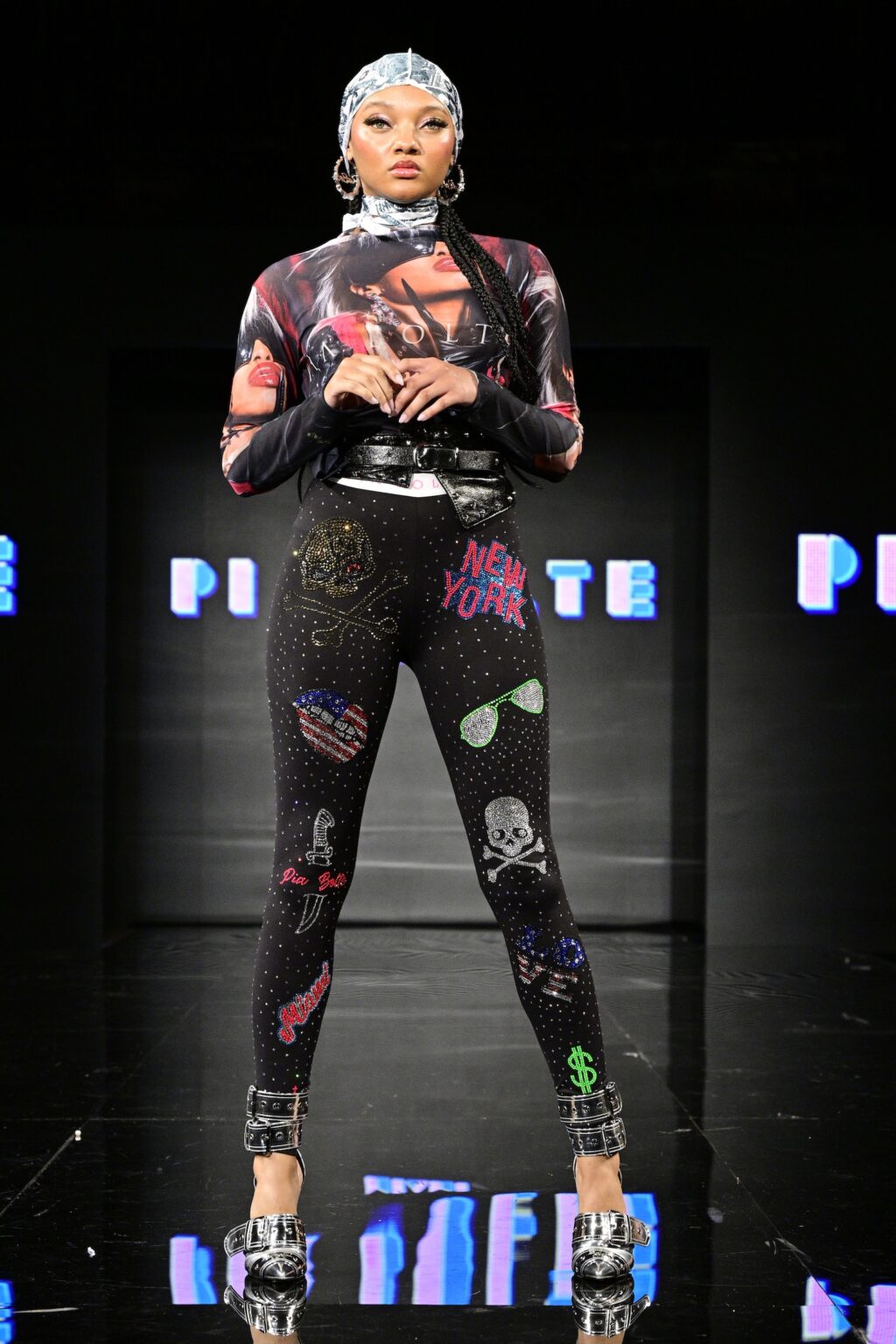 NEW YORK, NEW YORK - SEPTEMBER 11: A model walks the runway for Pia Bolte during New York Fashion Week Powered By Art Hearts Fashion at The Angel Orensanz Foundation on September 11, 2025 in New York City. (Photo by Eugene Gologursky/Getty Images for Art Hearts Fashion)